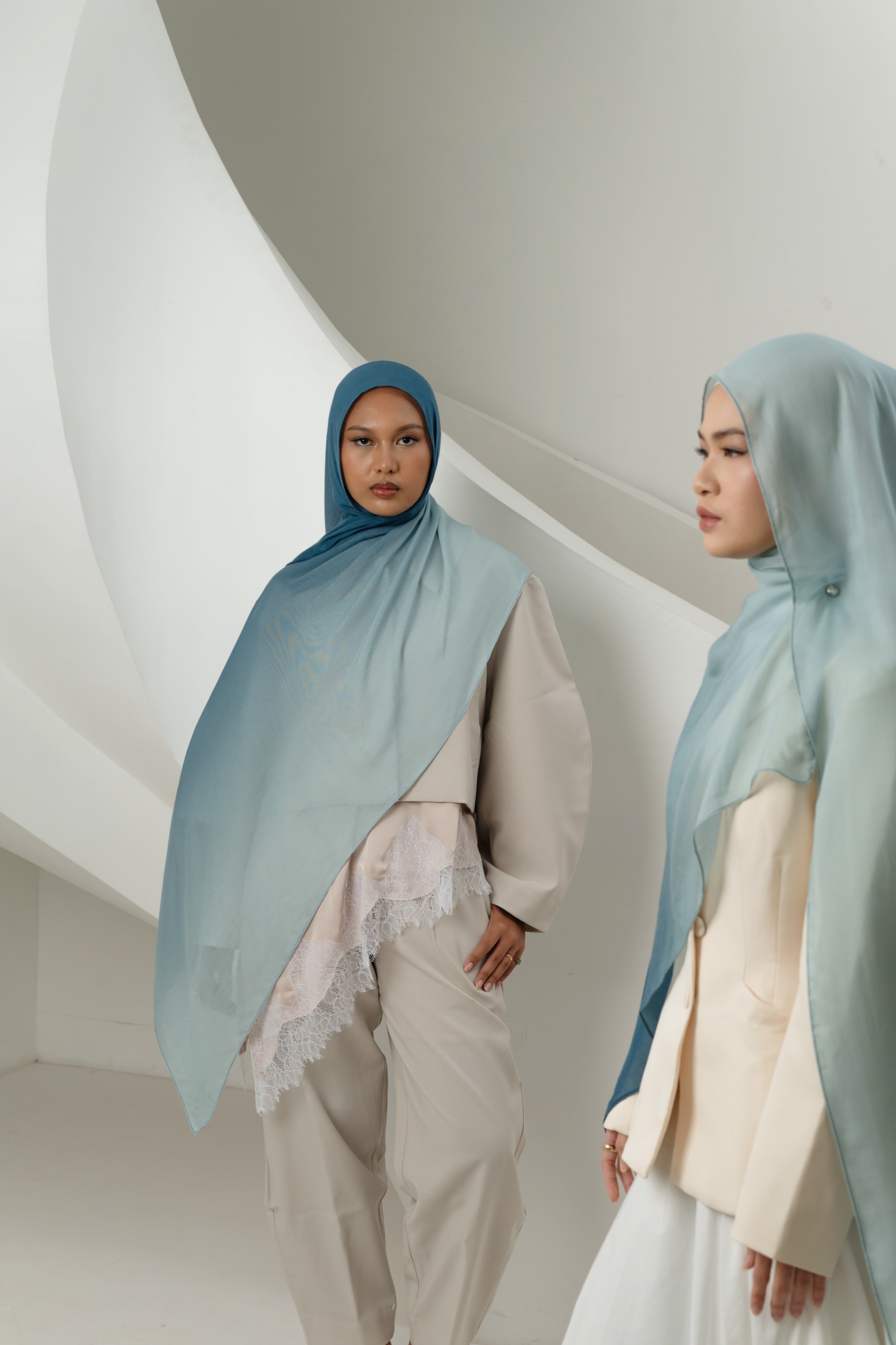 Omna Scarf Ocean Waves | Pashmina Printed Modals