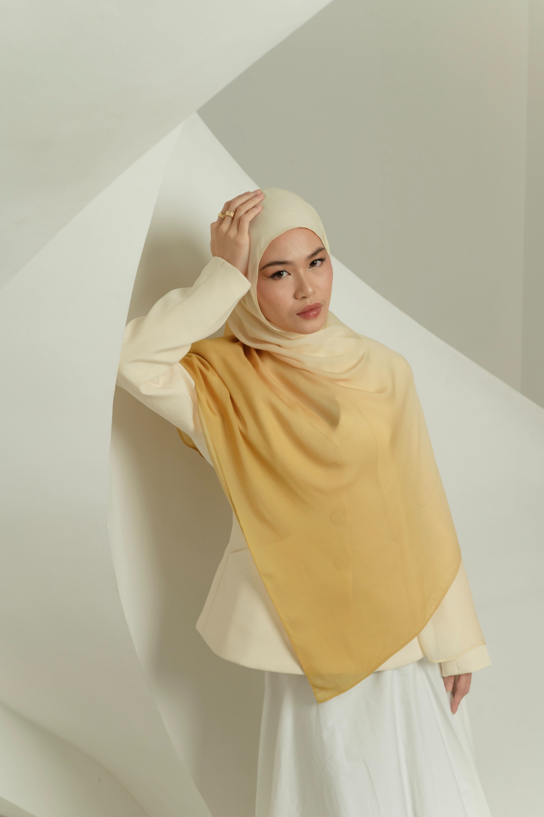 Omna Scarf Sunkissed Yellow | Pashmina Printed Modals
