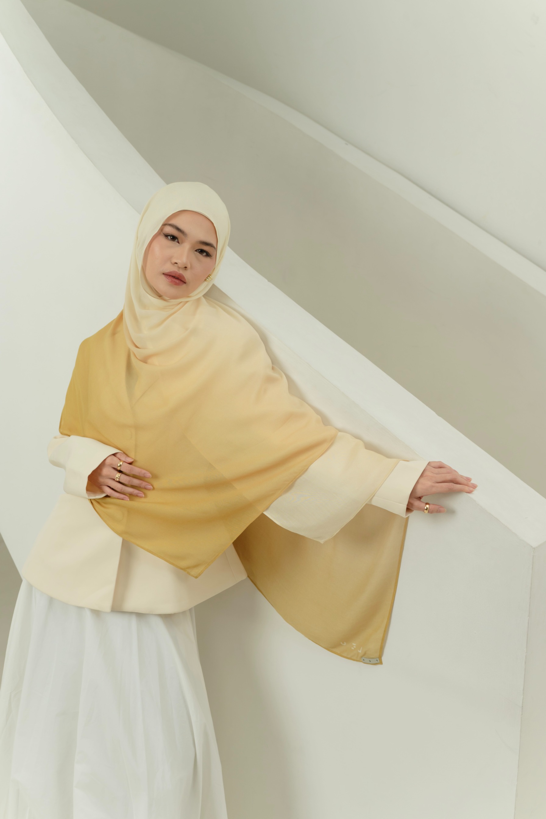 Omna Scarf Sunkissed Yellow | Pashmina Printed Modals