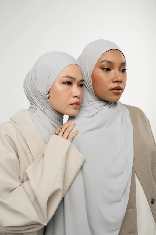 Image of Zueda Instant Scarf Ice Blue | Pashmina Premium Bamboo