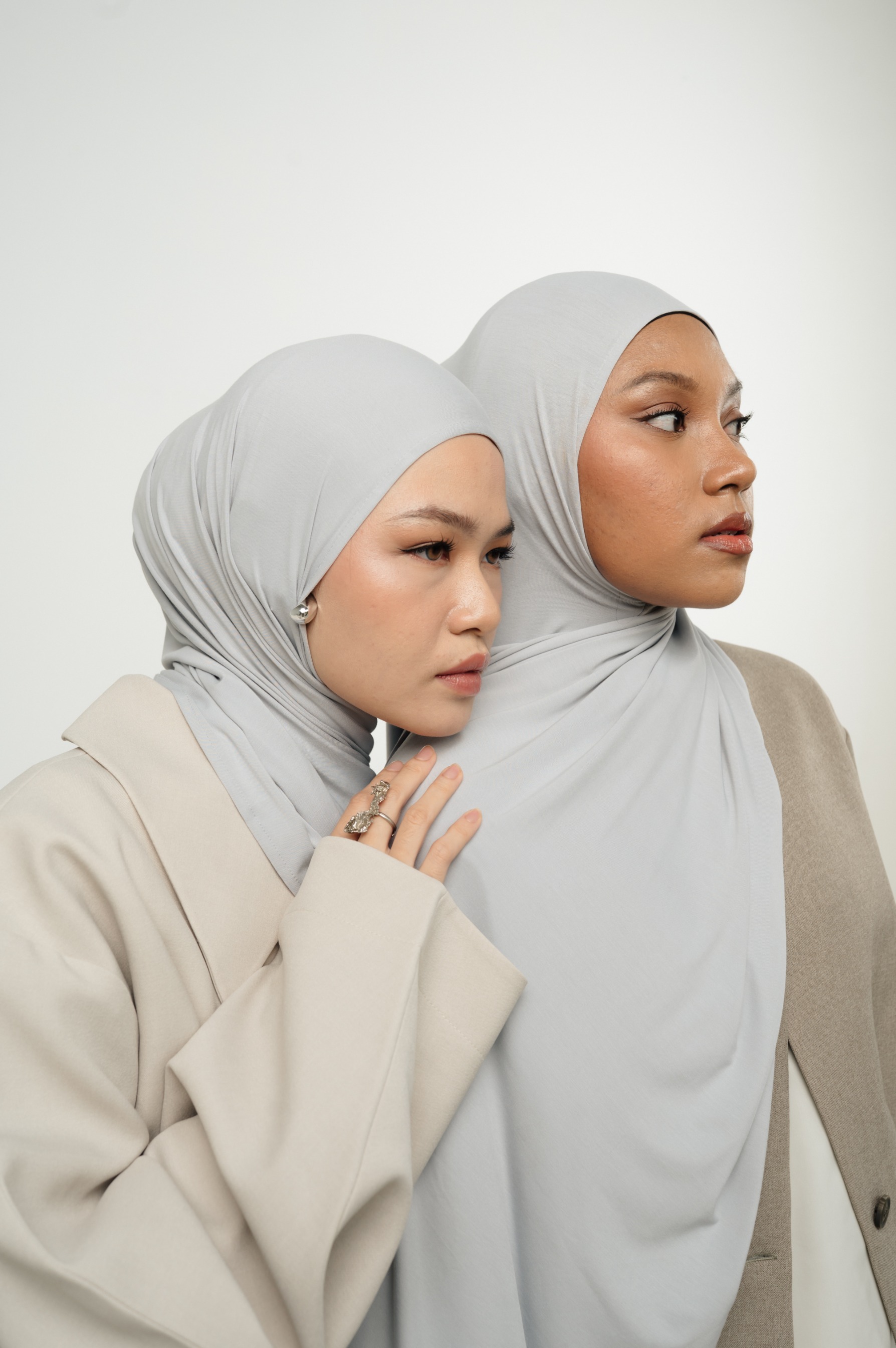 Zueda Instant Scarf Ice Blue | Pashmina Premium Bamboo