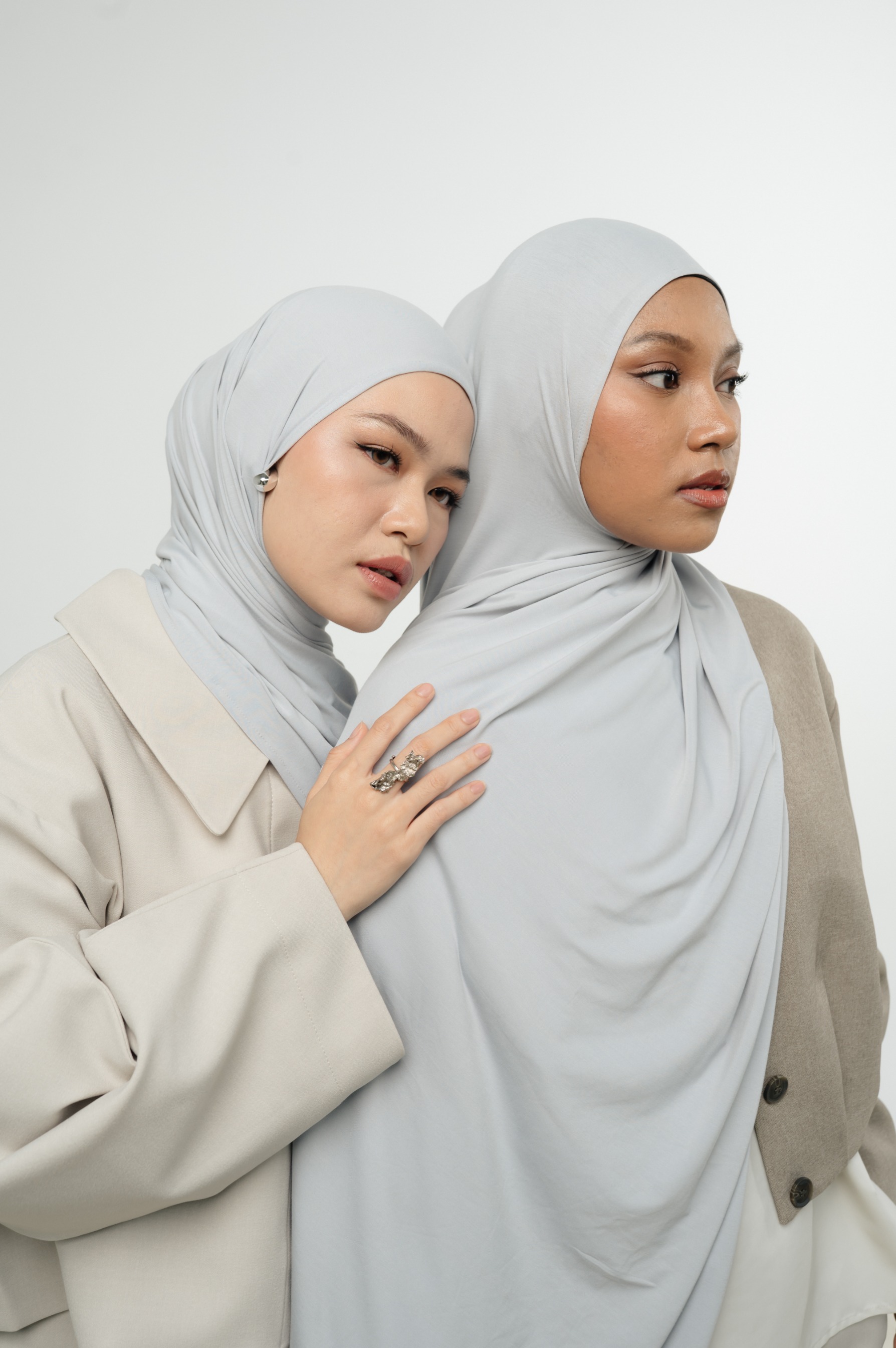 Zueda Instant Scarf Ice Blue | Pashmina Premium Bamboo