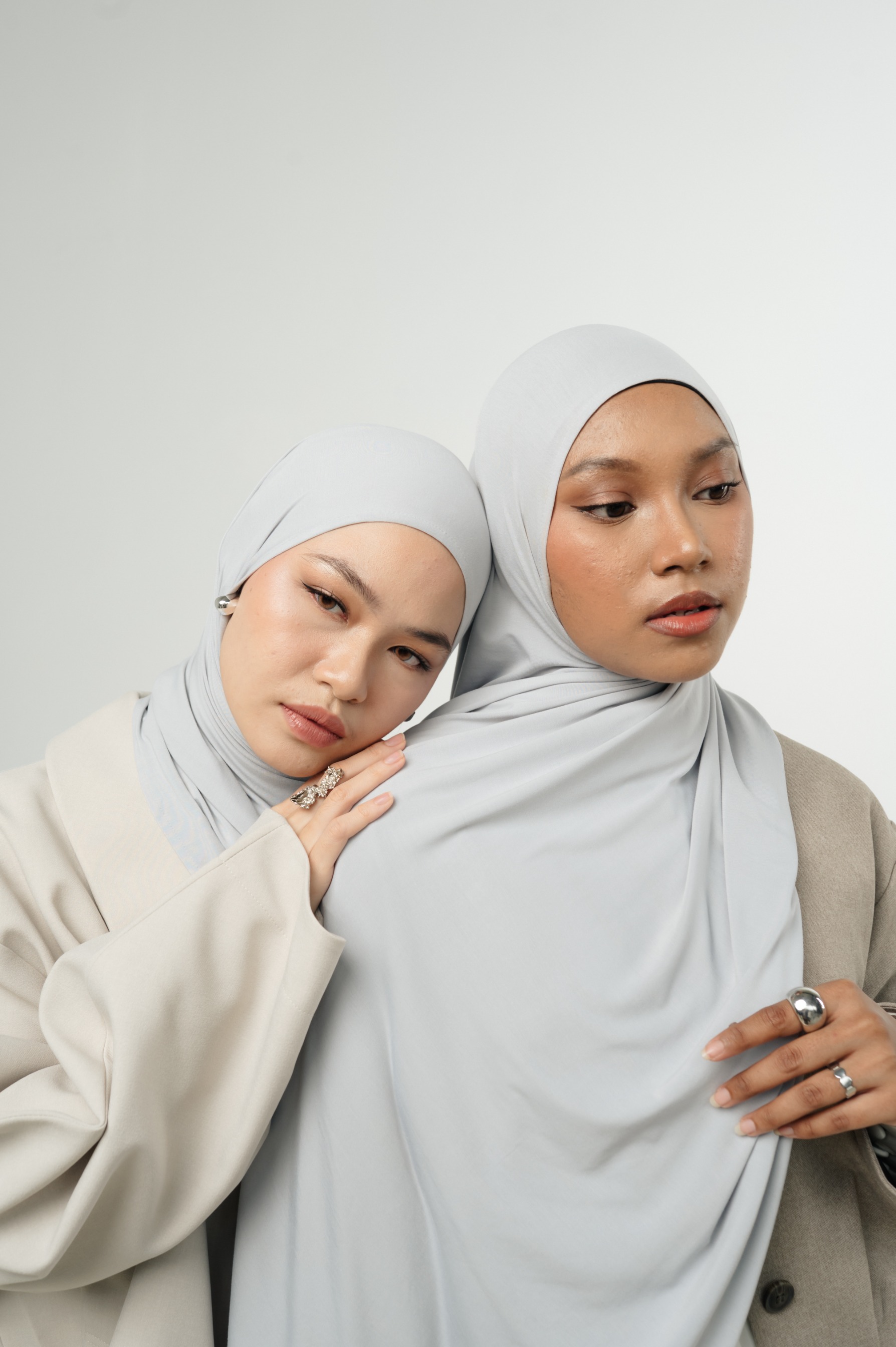 Zueda Instant Scarf Ice Blue | Pashmina Premium Bamboo