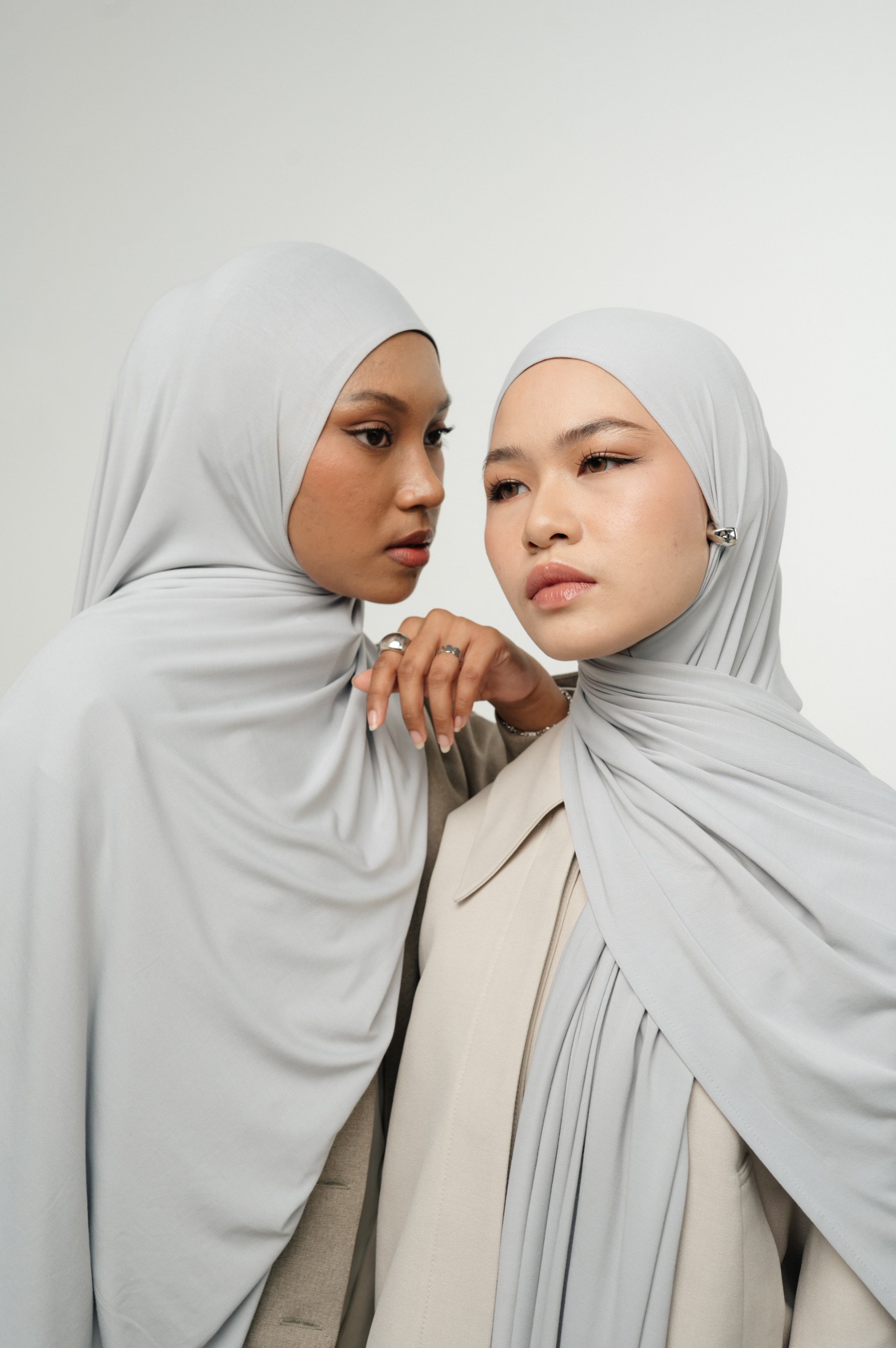 Zueda Instant Scarf Ice Blue | Pashmina Premium Bamboo