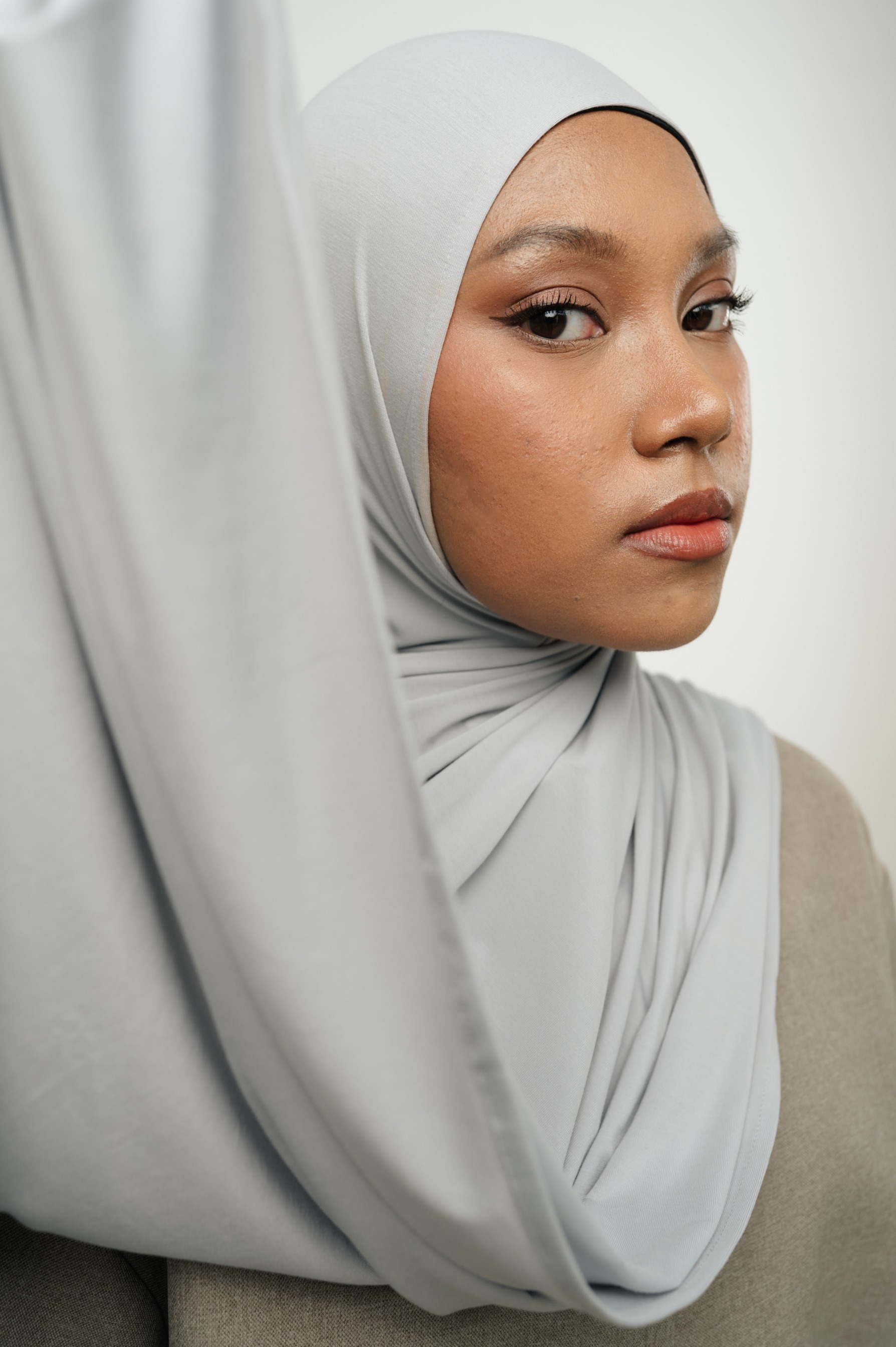 Zueda Instant Scarf Ice Blue | Pashmina Premium Bamboo