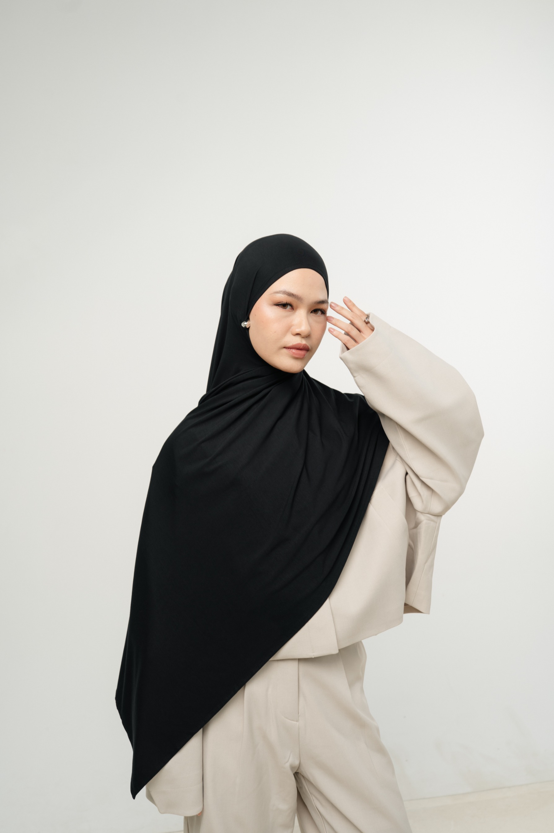 Zueda Instant Scarf Black | Pashmina Premium Bamboo