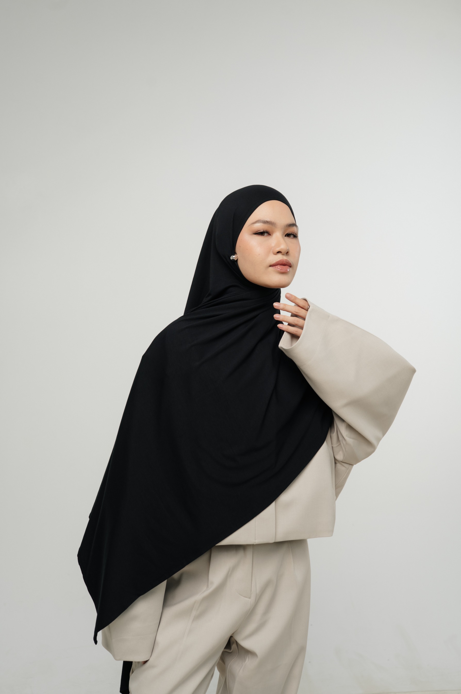 Zueda Instant Scarf Black | Pashmina Premium Bamboo
