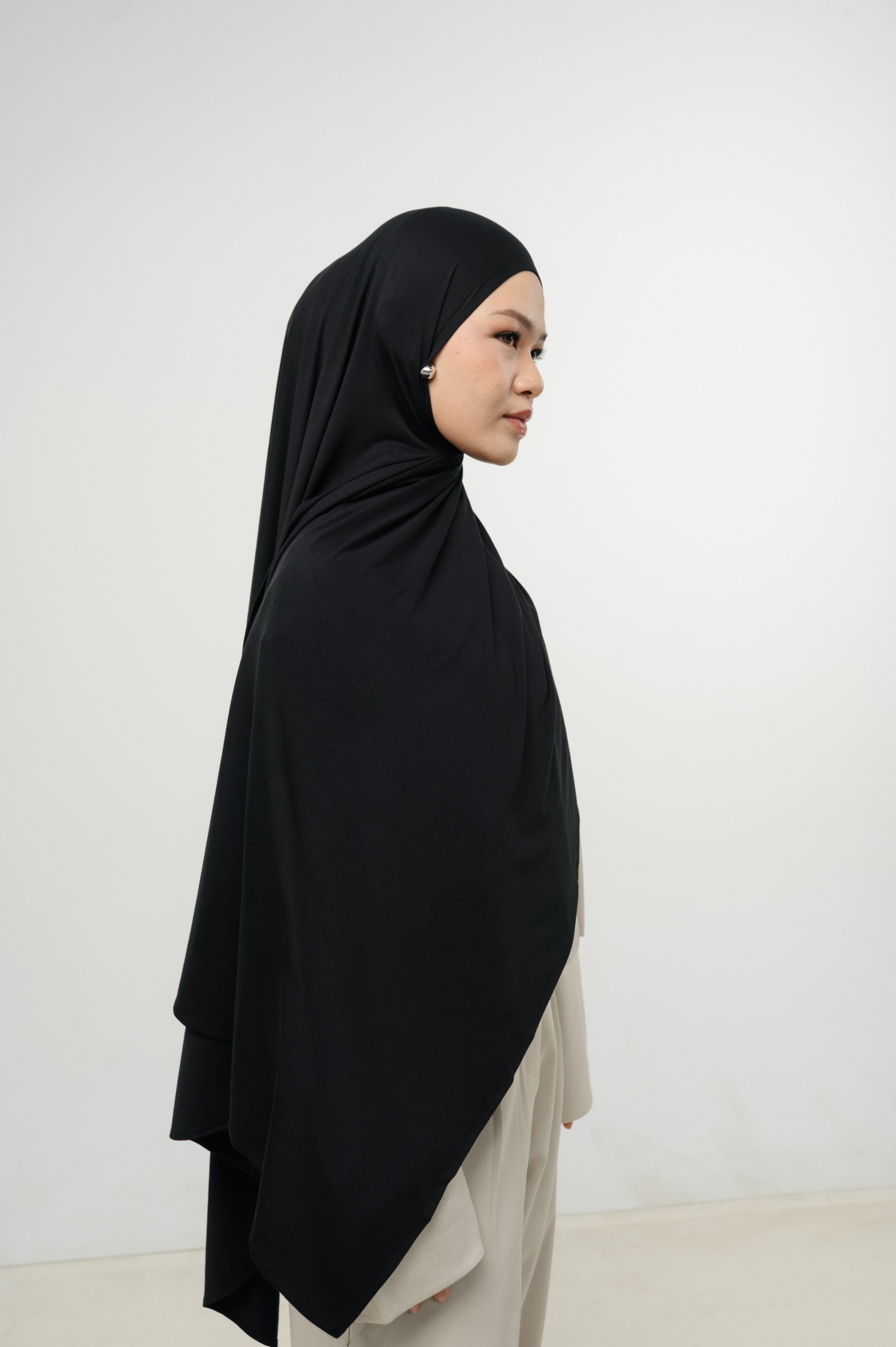 Zueda Instant Scarf Black | Pashmina Premium Bamboo