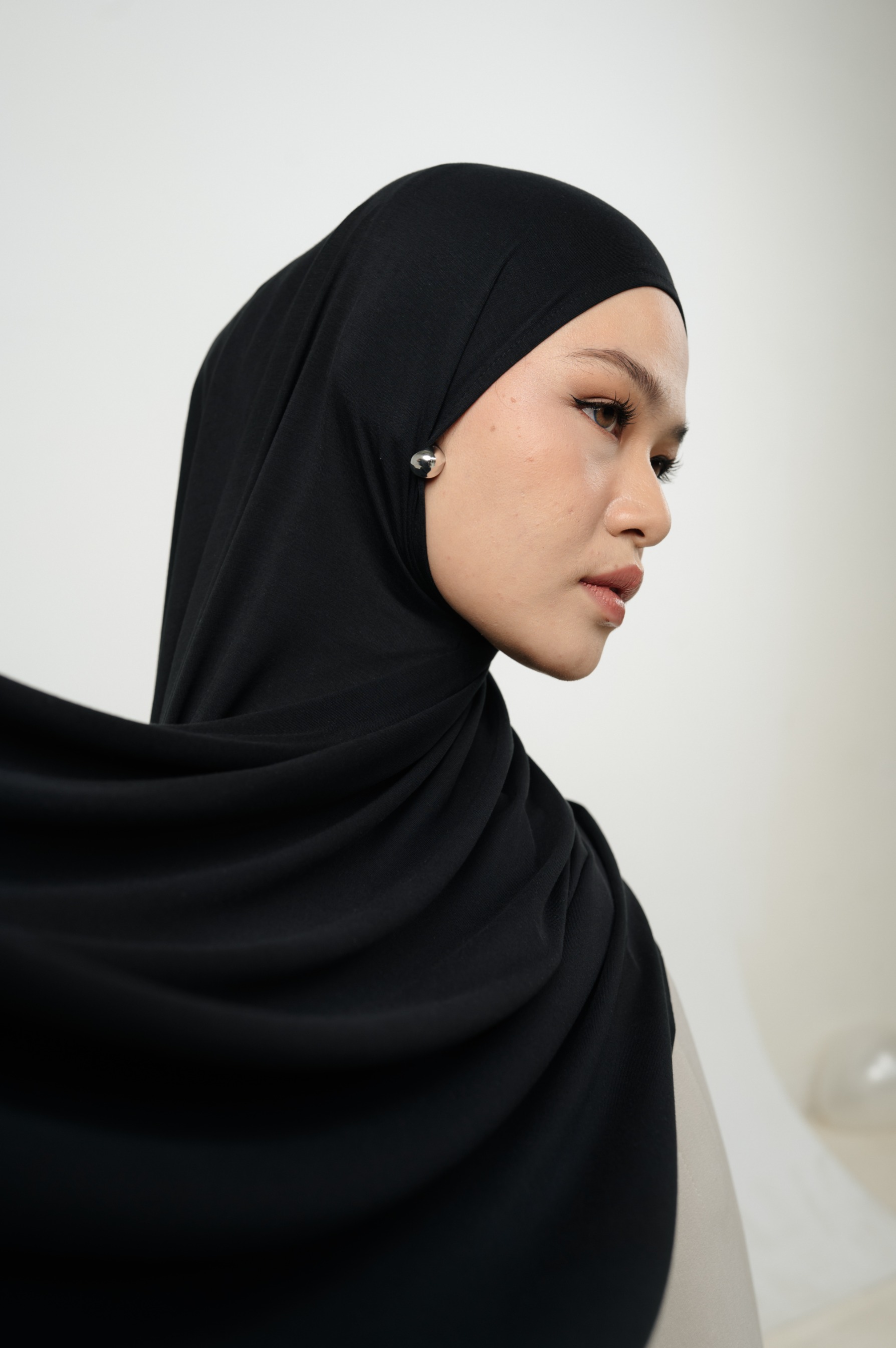 Zueda Instant Scarf Black | Pashmina Premium Bamboo