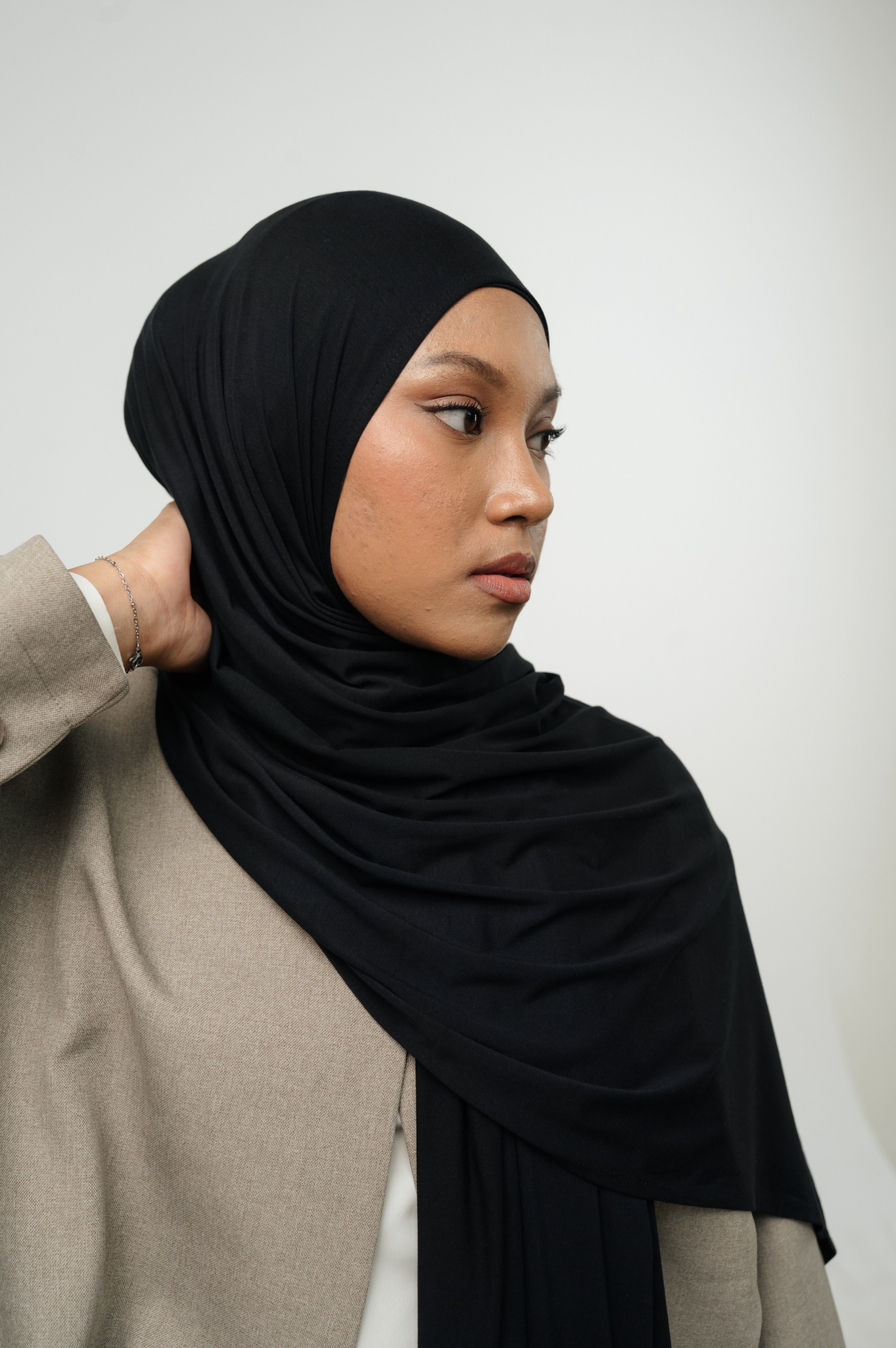 Zueda Instant Scarf Black | Pashmina Premium Bamboo