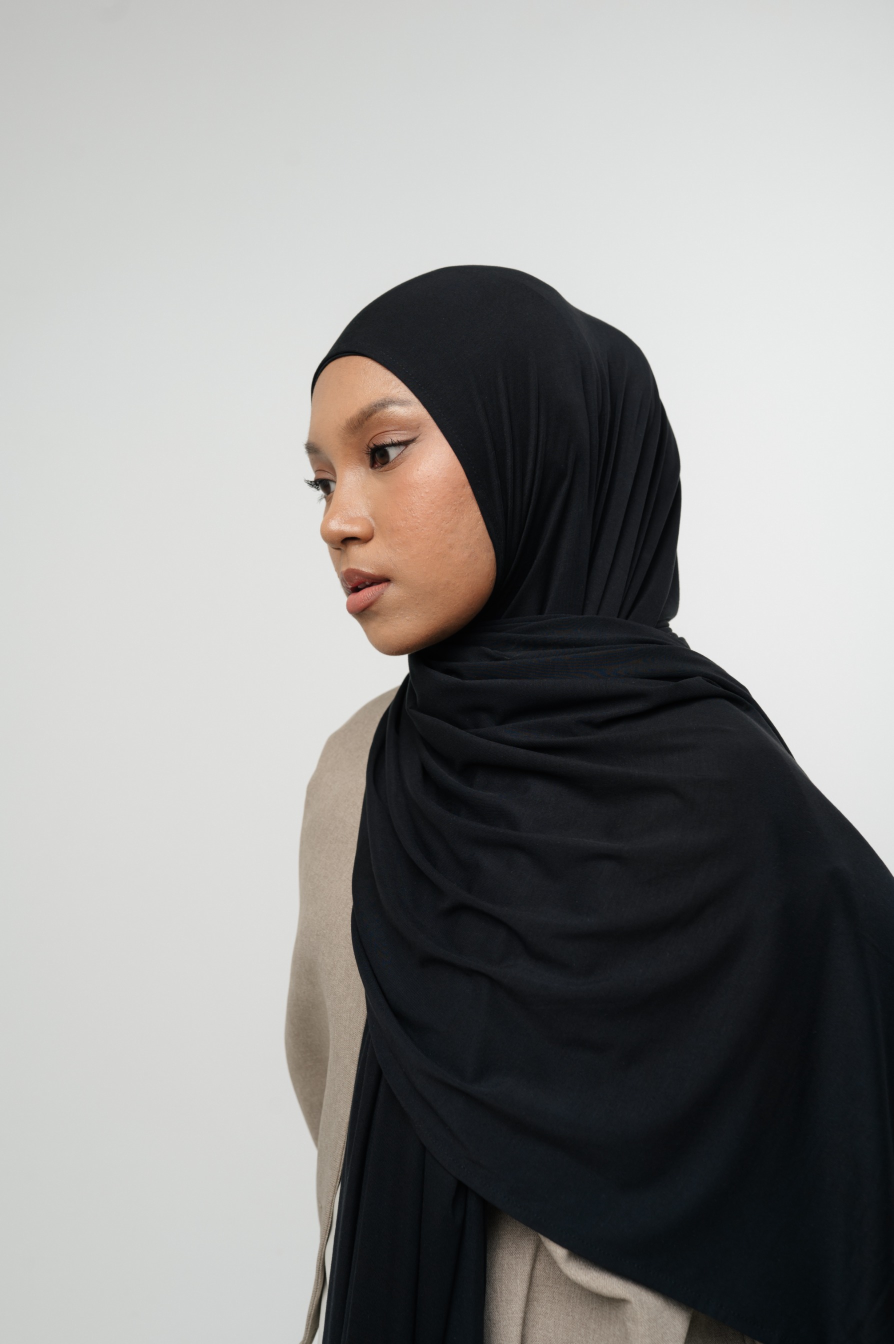 Zueda Instant Scarf Black | Pashmina Premium Bamboo