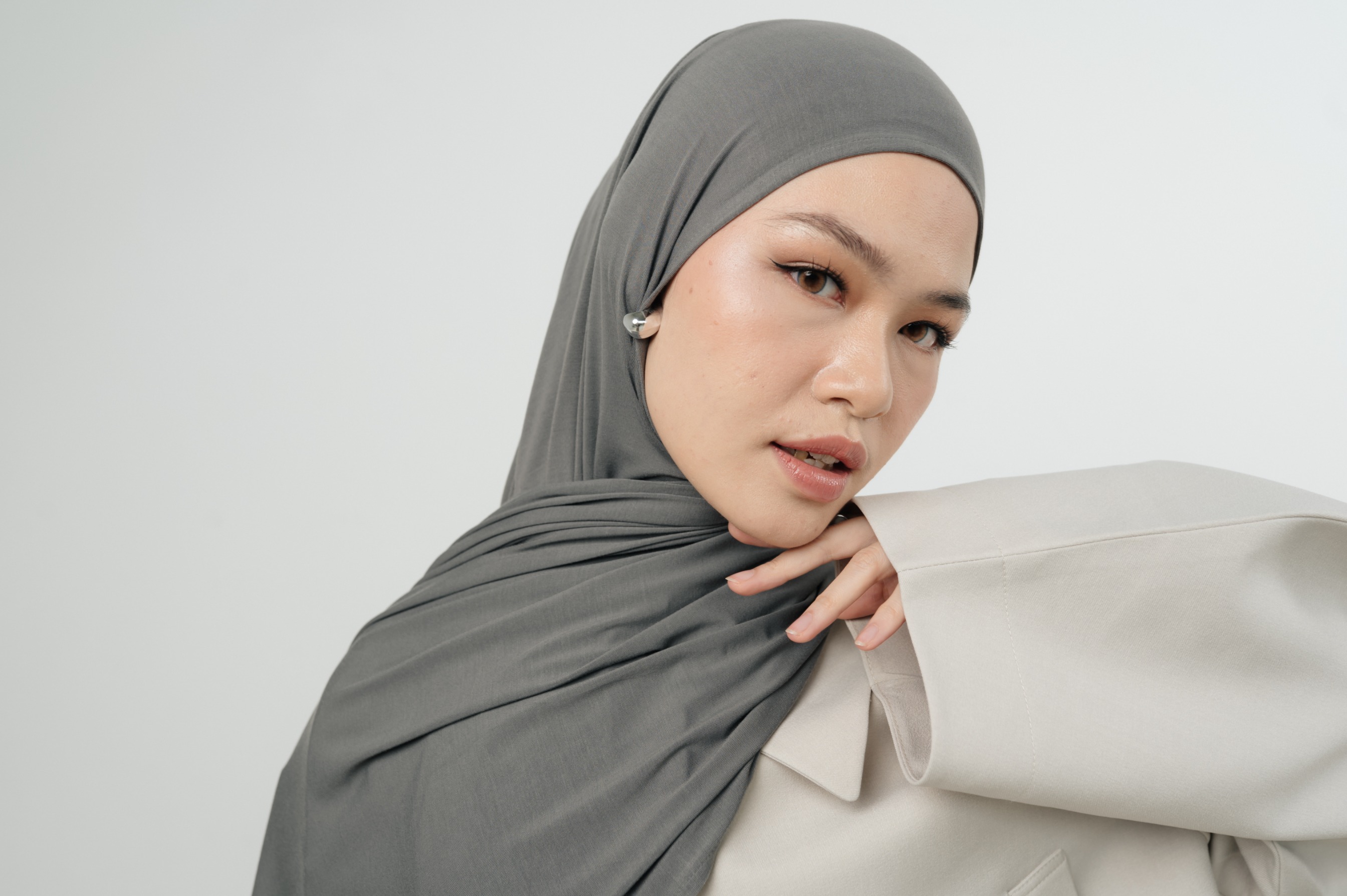 Zueda Instant Scarf Dark Grey | Pashmina Premium Bamboo