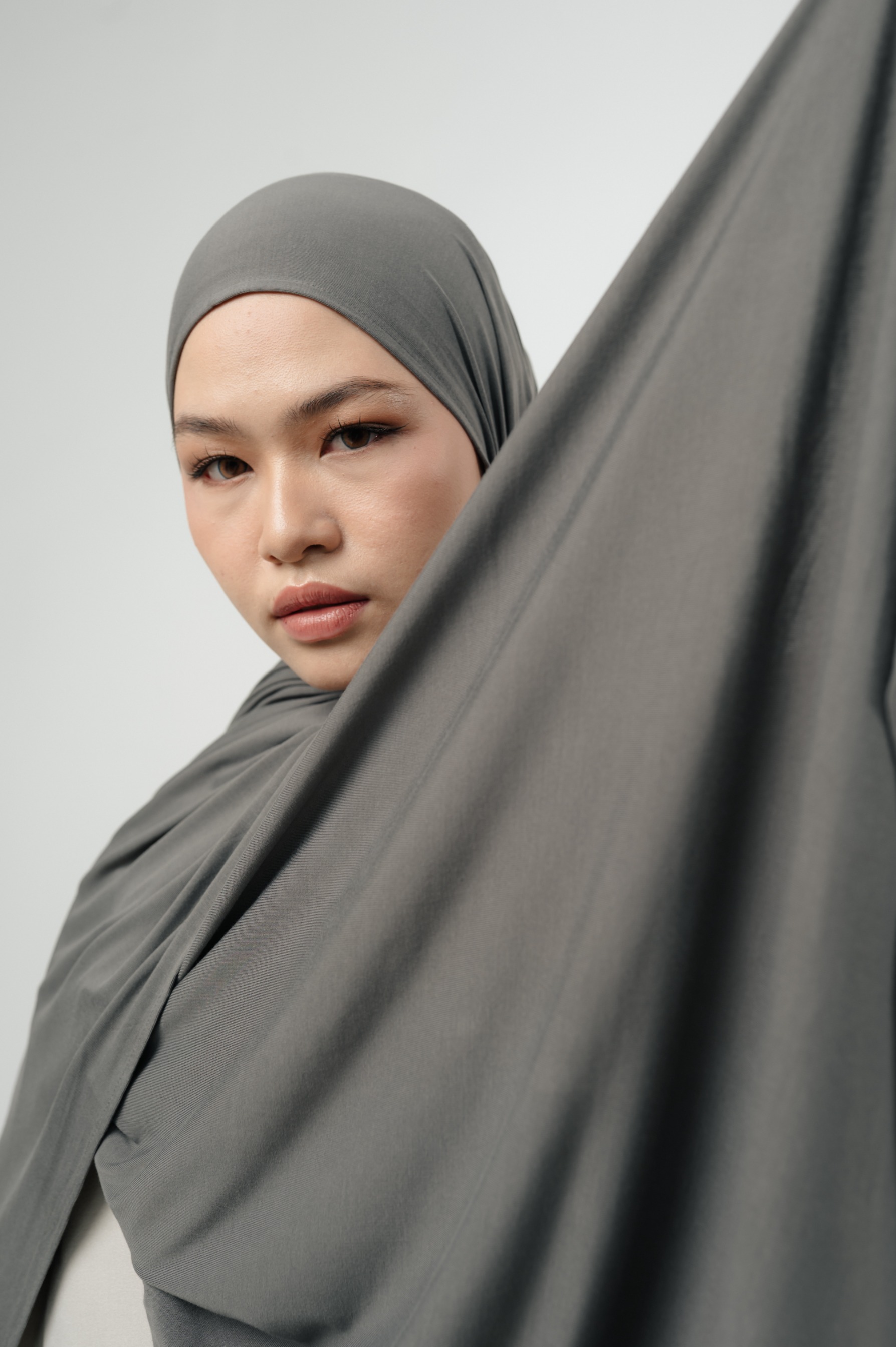 Zueda Instant Scarf Dark Grey | Pashmina Premium Bamboo