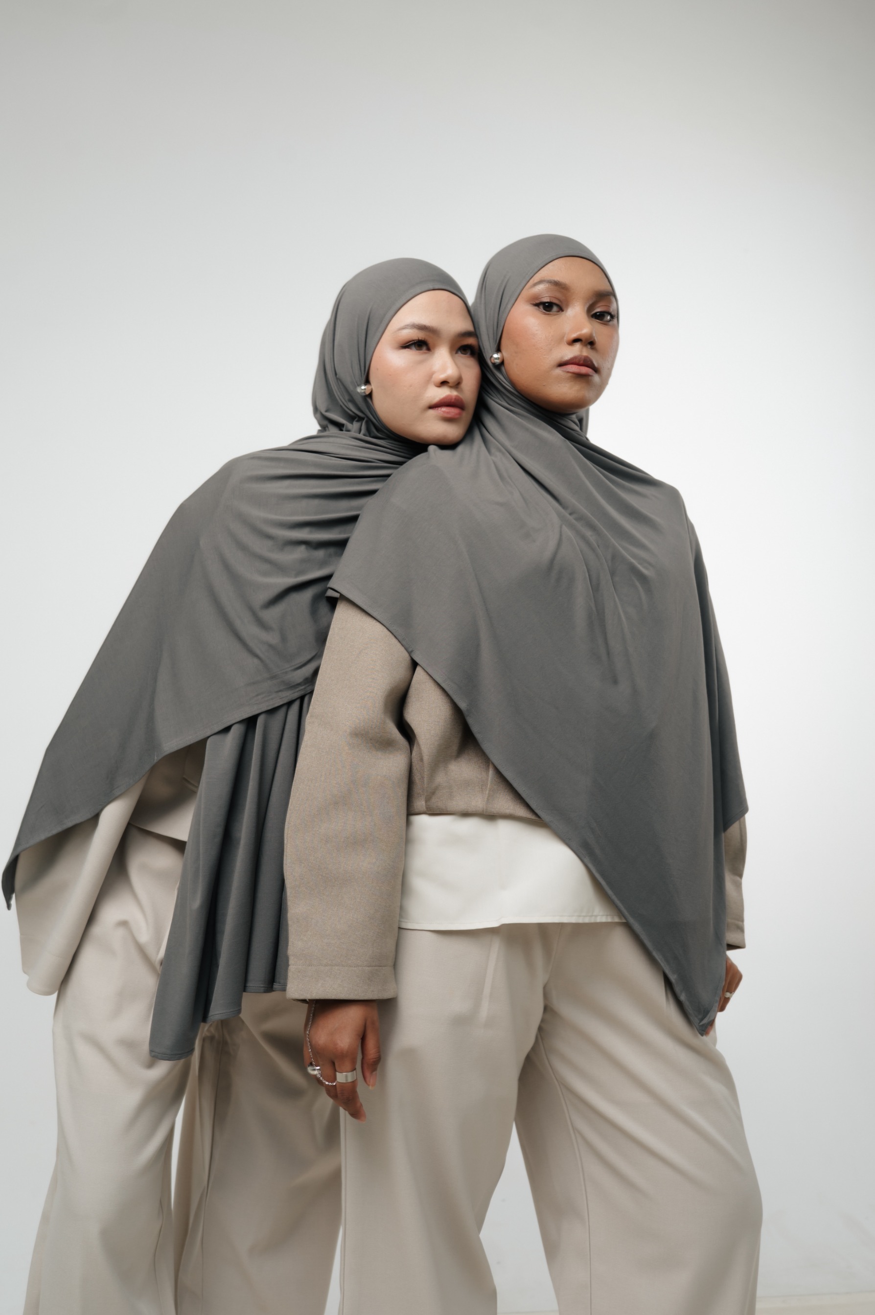 Zueda Instant Scarf Dark Grey | Pashmina Premium Bamboo