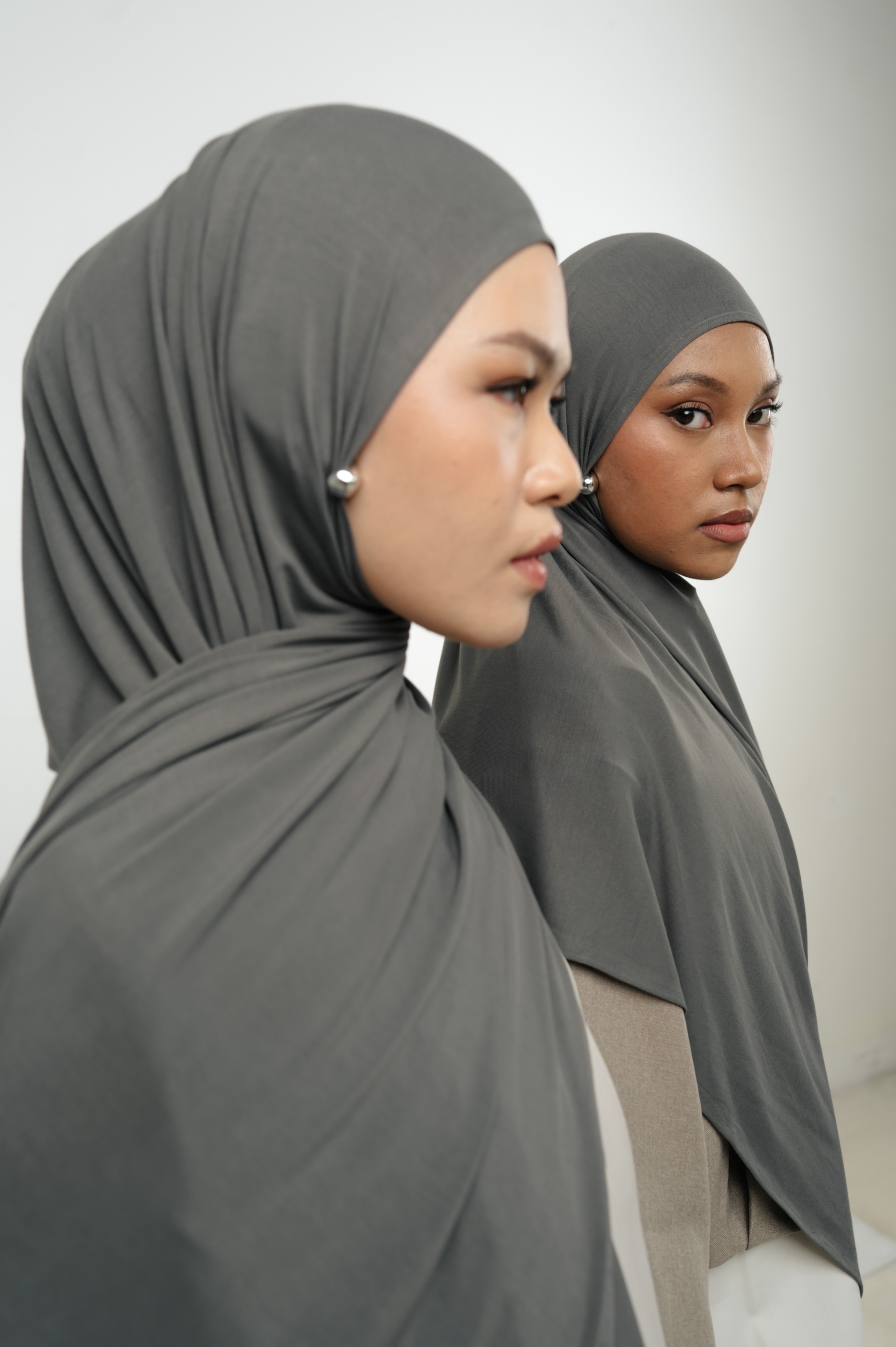 Zueda Instant Scarf Dark Grey | Pashmina Premium Bamboo