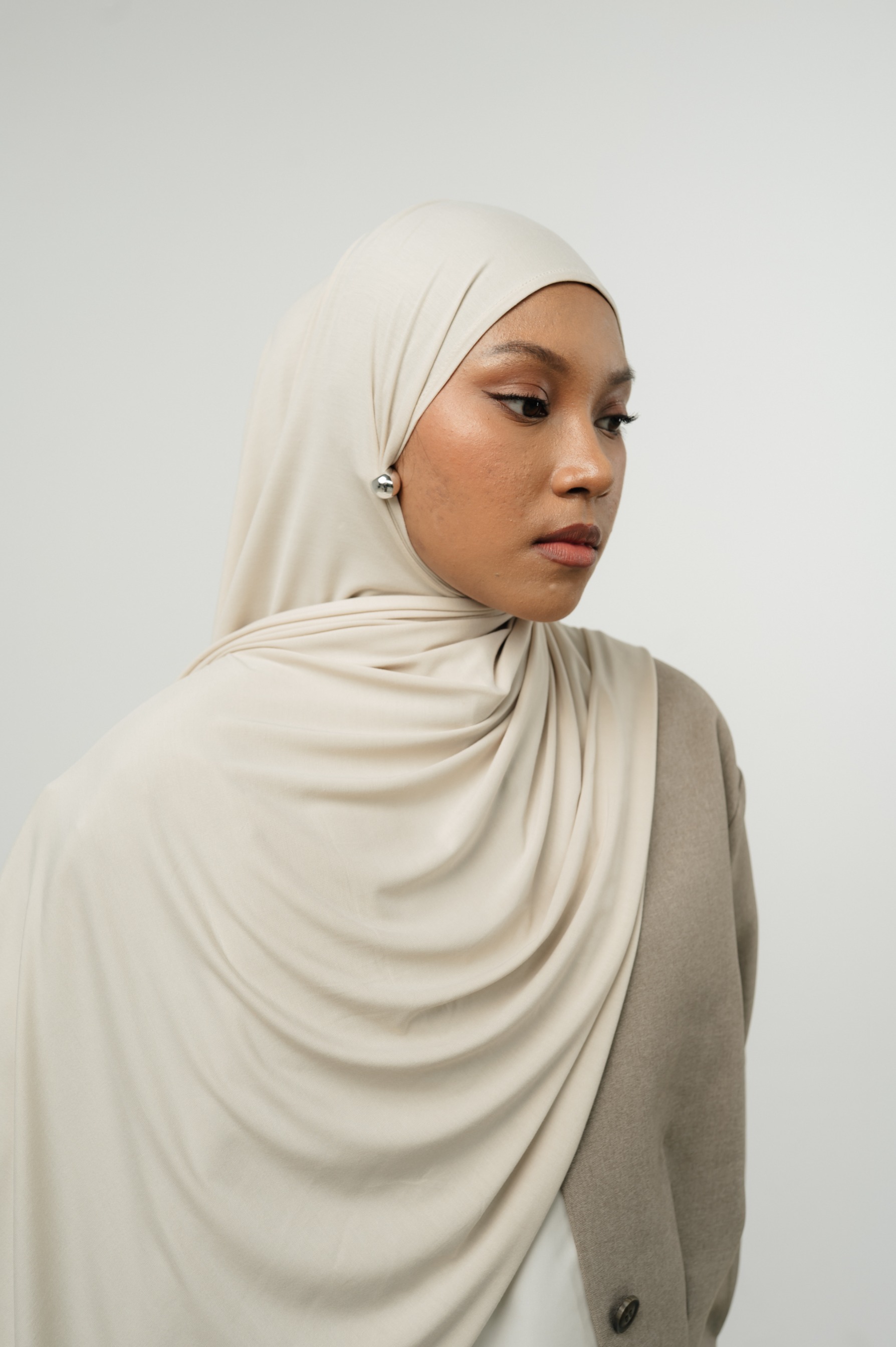 Zueda Instant Scarf Light Beige | Pashmina Premium Bamboo