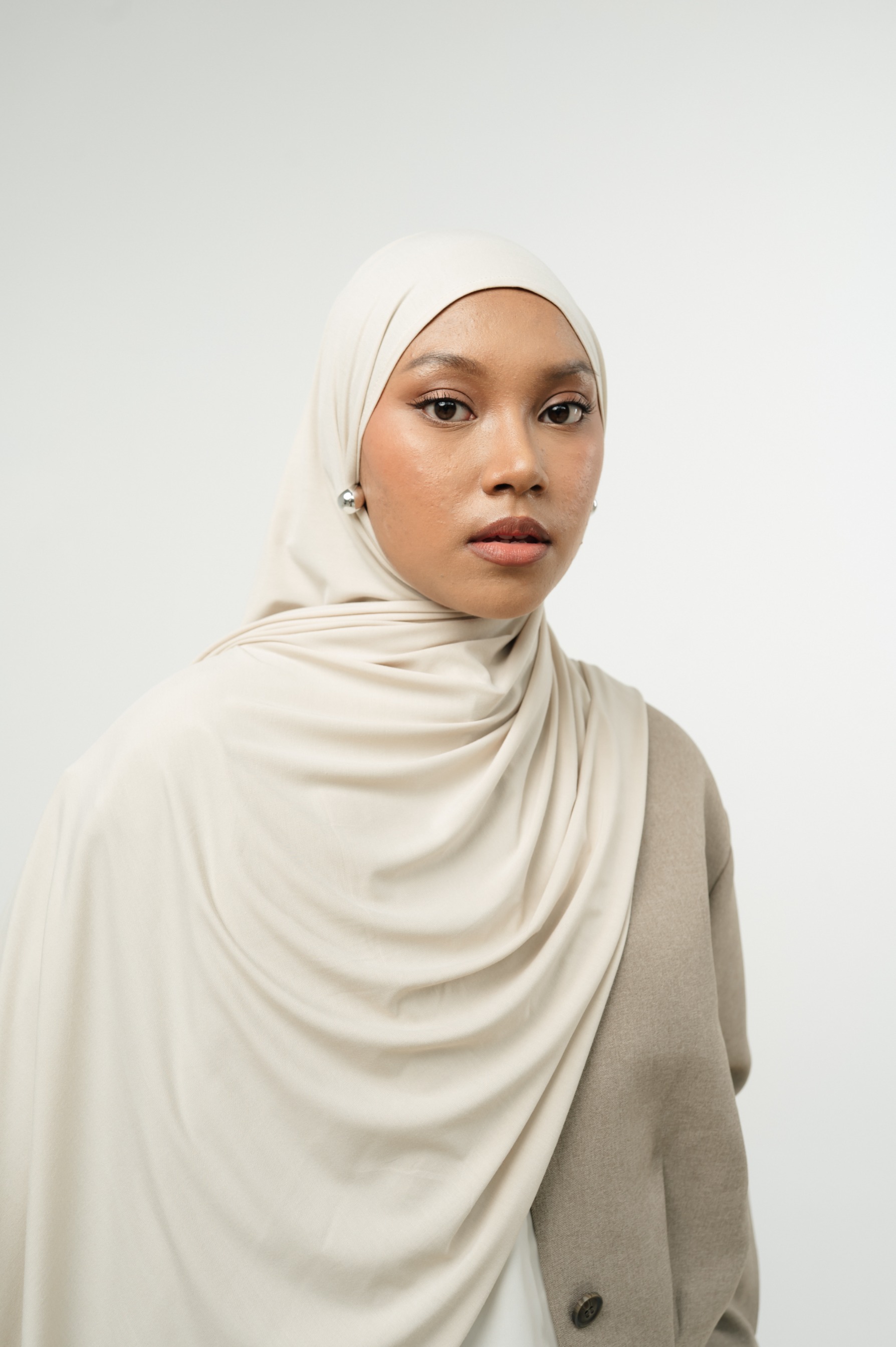 Zueda Instant Scarf Light Beige | Pashmina Premium Bamboo