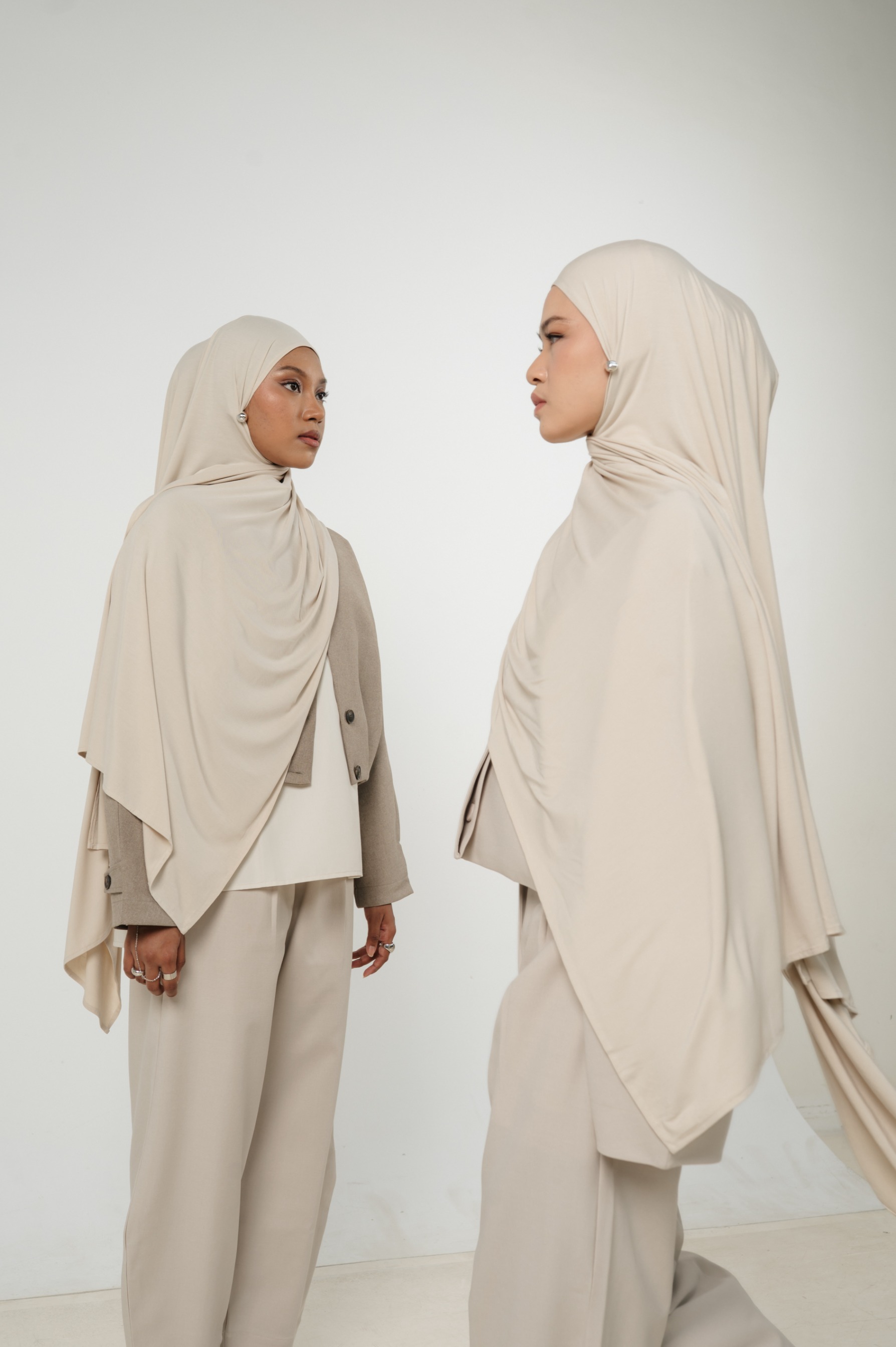 Zueda Instant Scarf Light Beige | Pashmina Premium Bamboo
