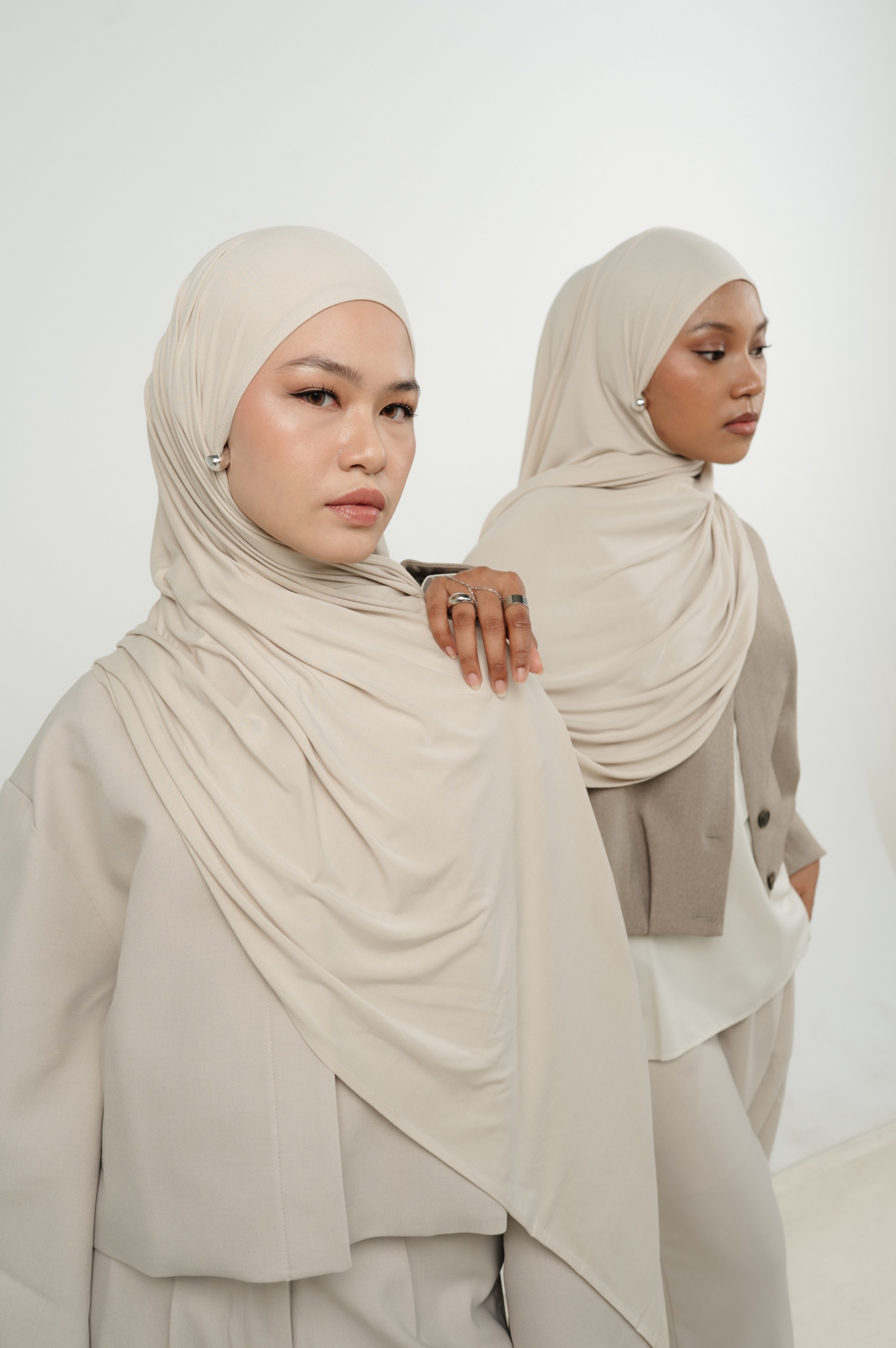 Zueda Instant Scarf Light Beige | Pashmina Premium Bamboo