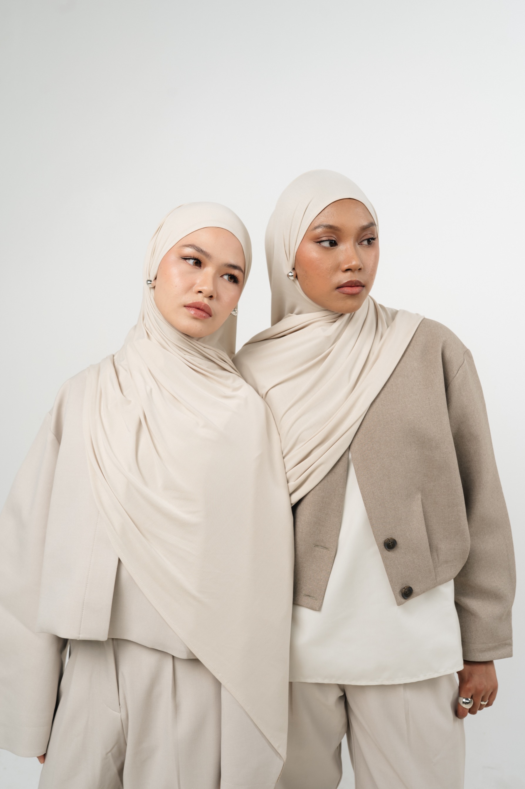 Zueda Instant Scarf Light Beige | Pashmina Premium Bamboo