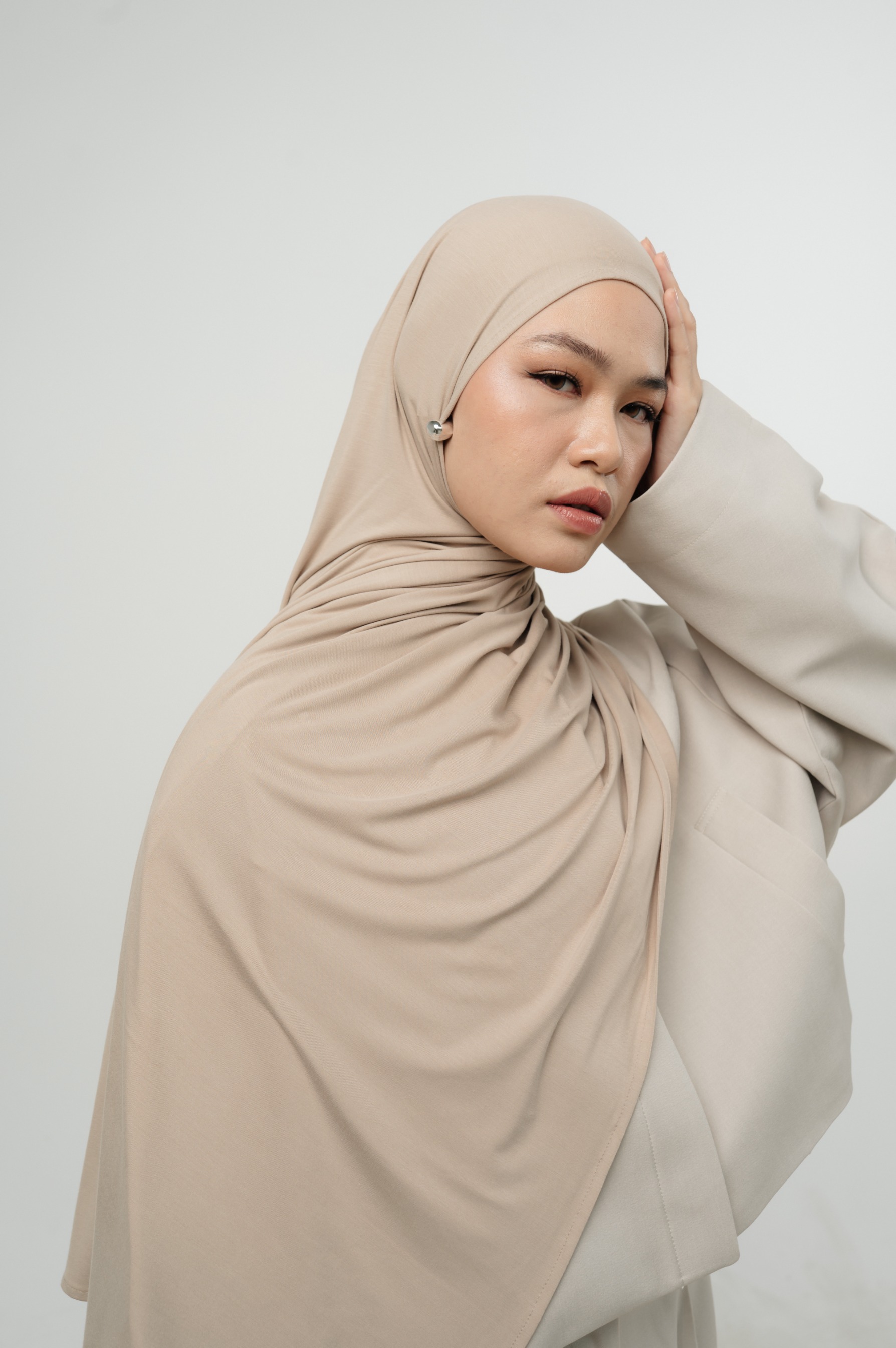 Zueda Instant Scarf Light Mocha | Pashmina Premium Bamboo