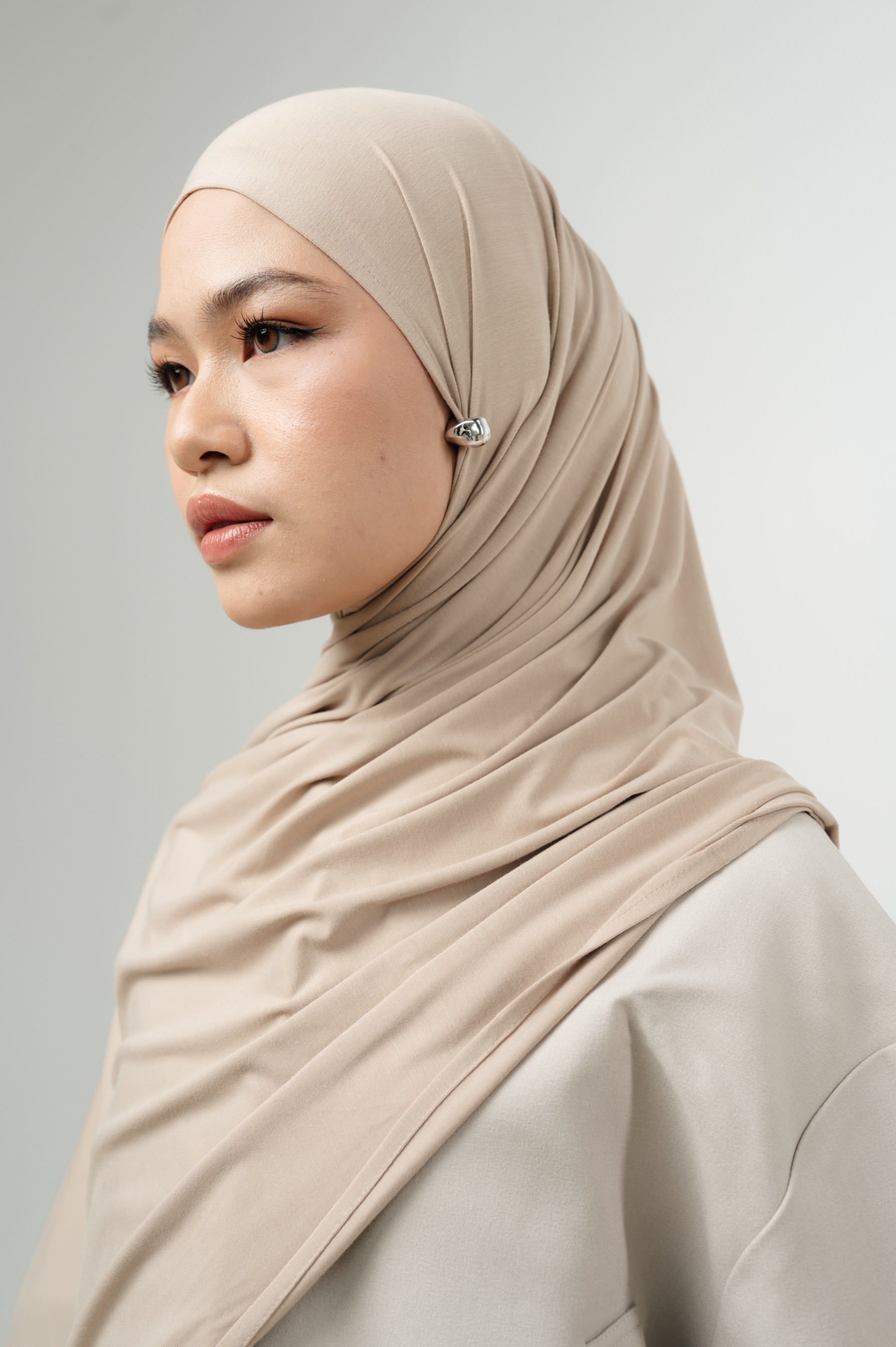 Zueda Instant Scarf Light Mocha | Pashmina Premium Bamboo