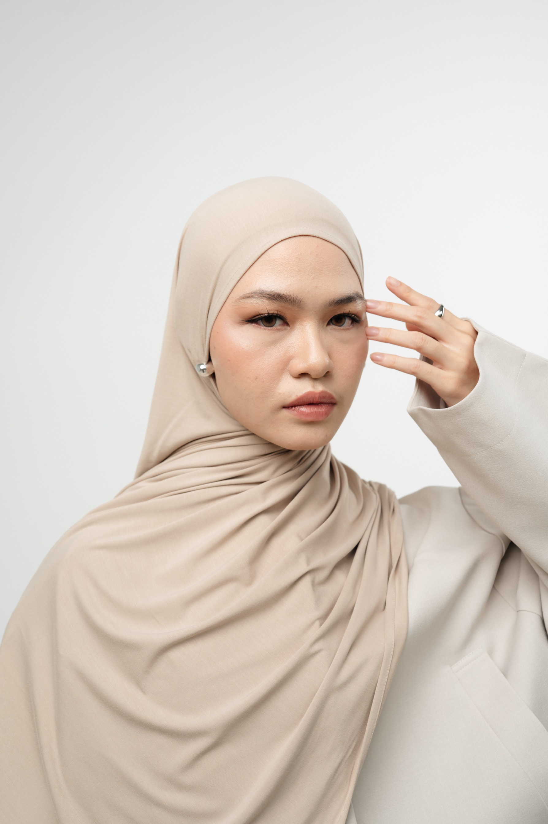 Zueda Instant Scarf Light Mocha | Pashmina Premium Bamboo