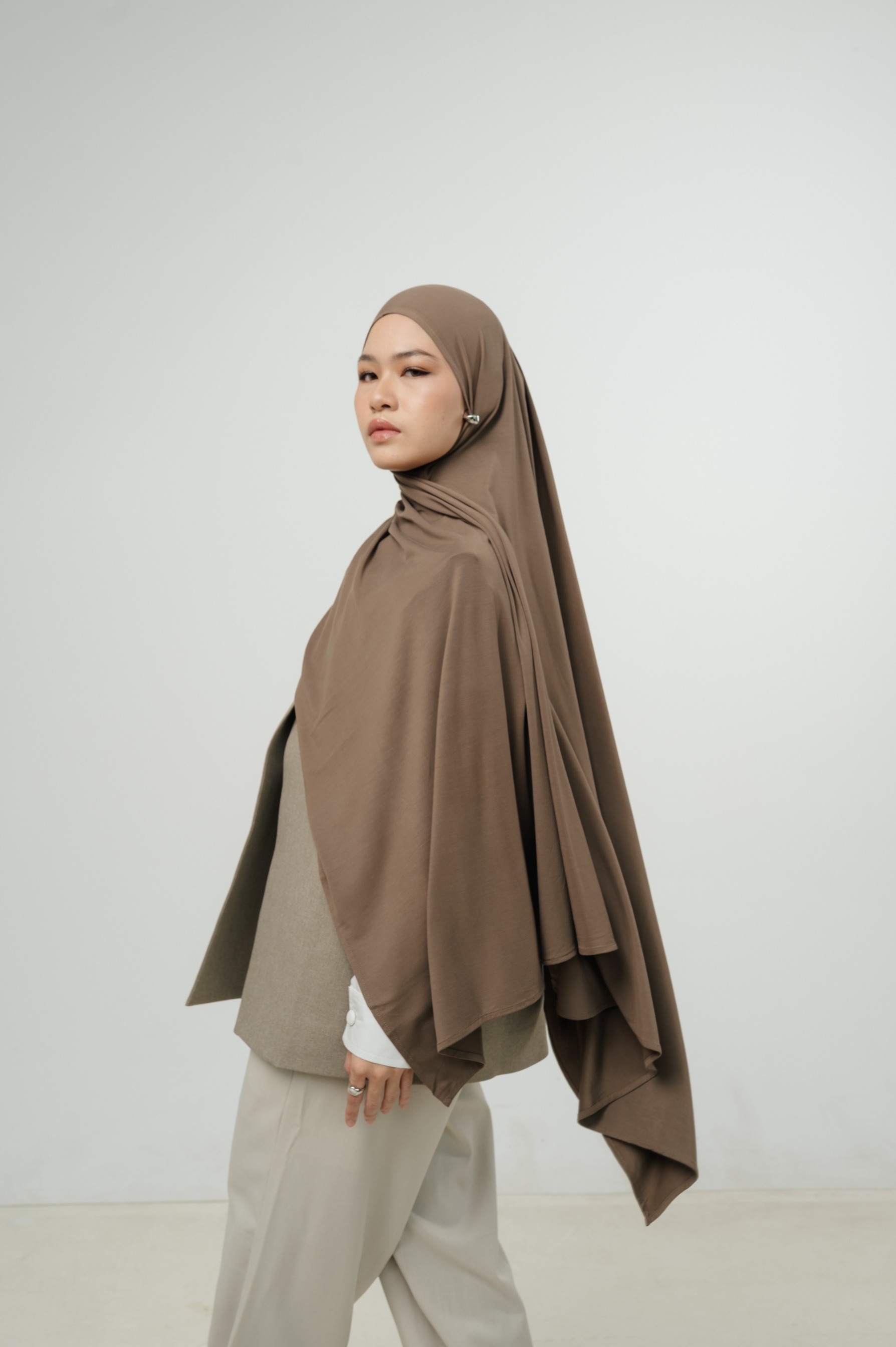 Zueda Instant Scarf Taupe | Pashmina Premium Bamboo