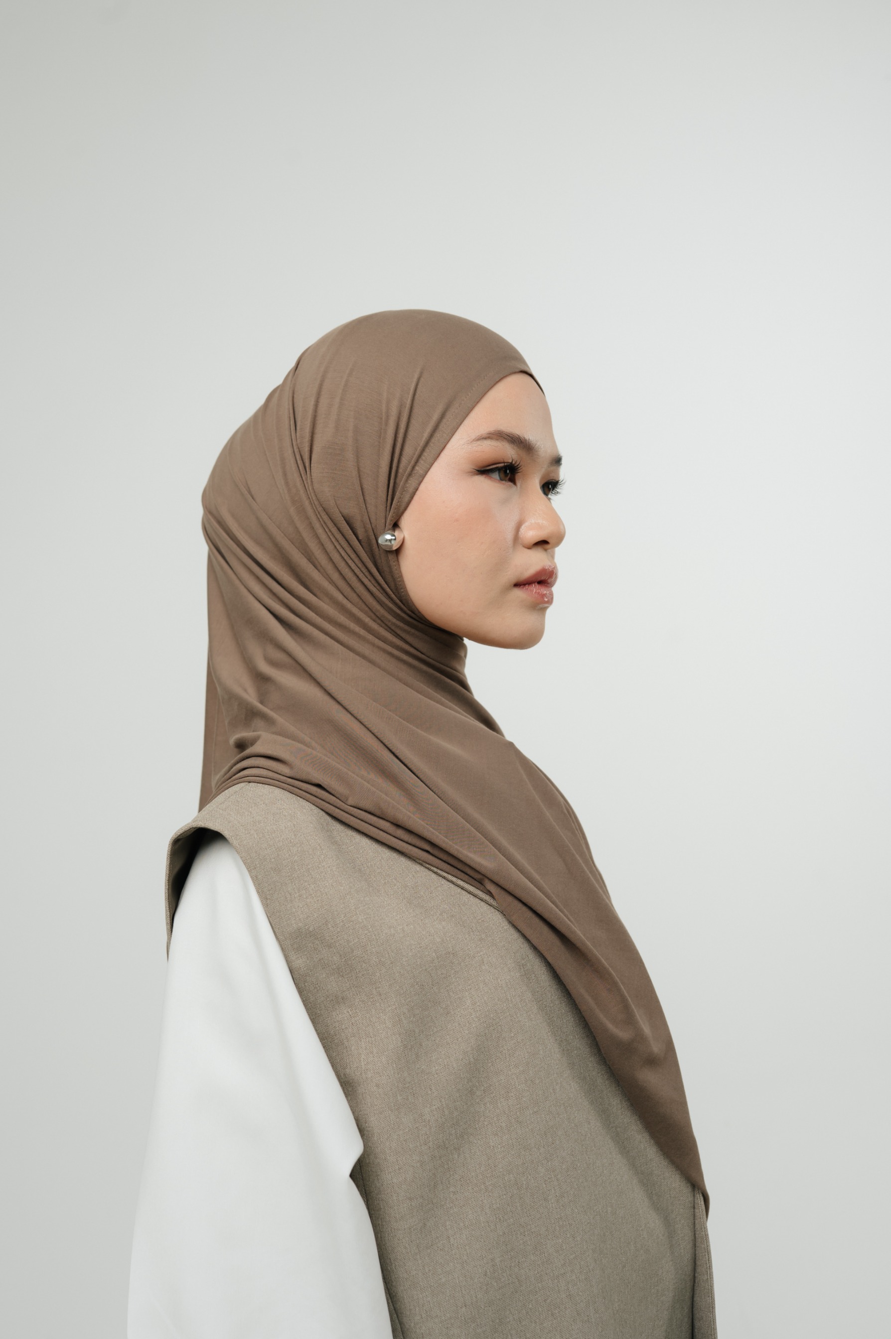 Zueda Instant Scarf Taupe | Pashmina Premium Bamboo