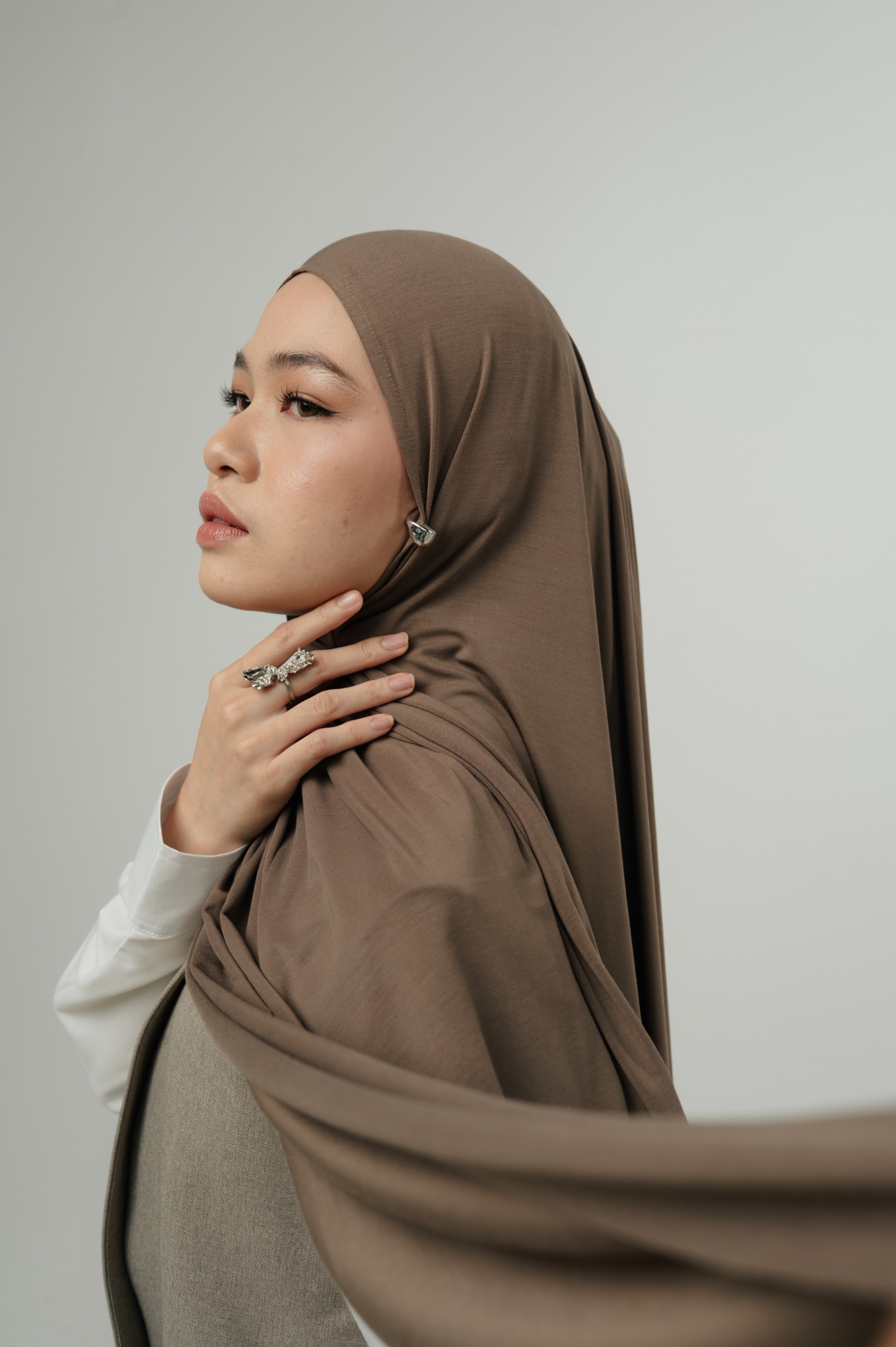 Zueda Instant Scarf Taupe | Pashmina Premium Bamboo
