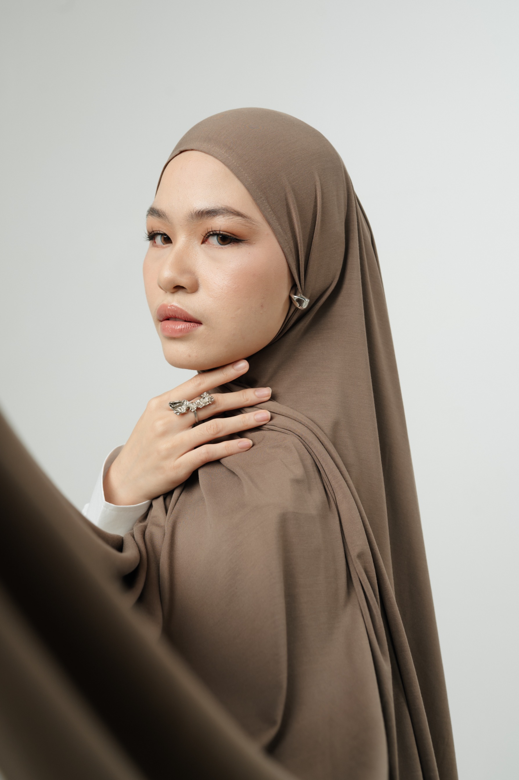 Zueda Instant Scarf Taupe | Pashmina Premium Bamboo