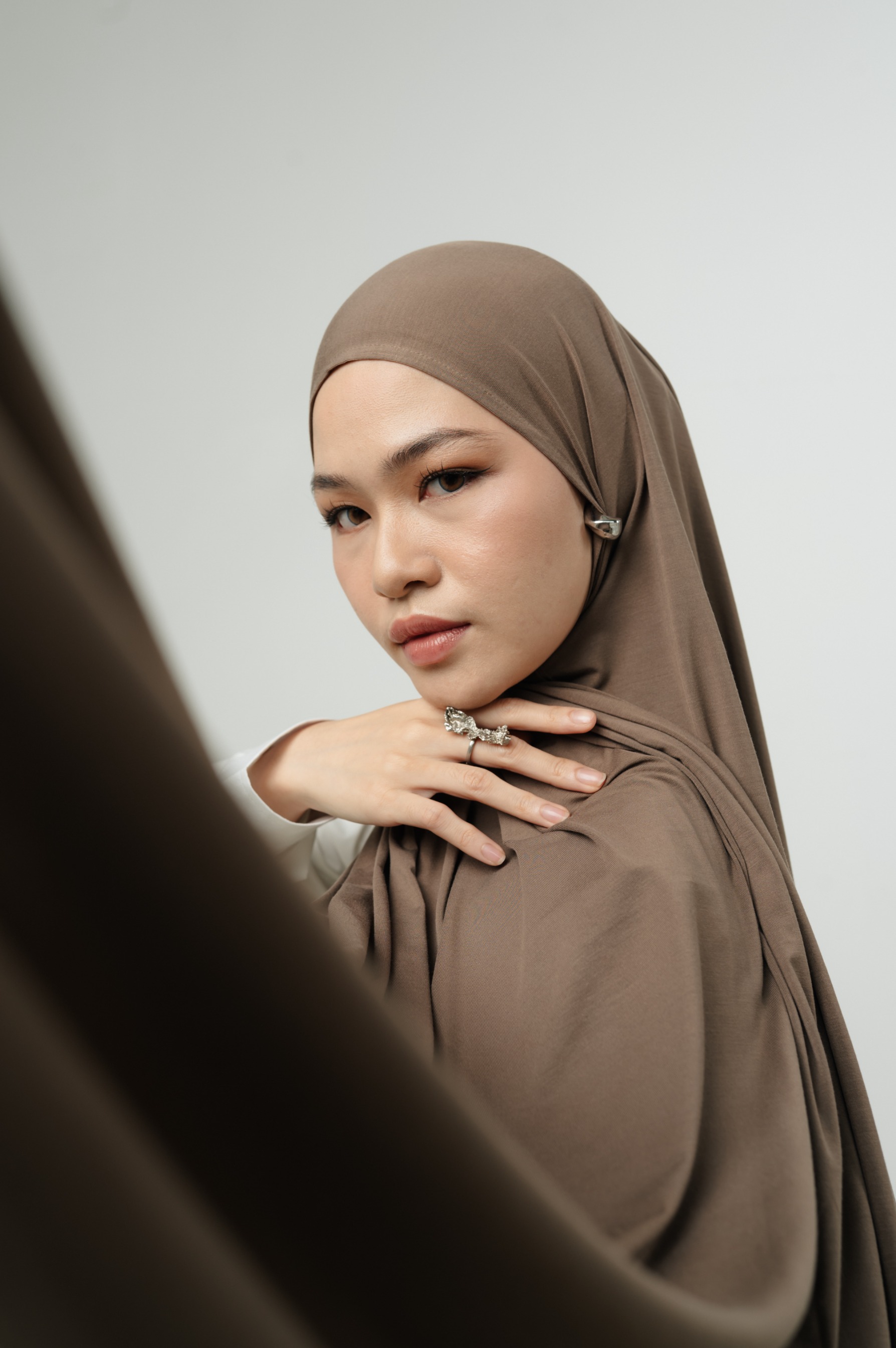 Zueda Instant Scarf Taupe | Pashmina Premium Bamboo