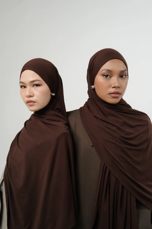 Image of Zueda Instant Scarf Choco Mahogany | Pashmina Premium Bamboo