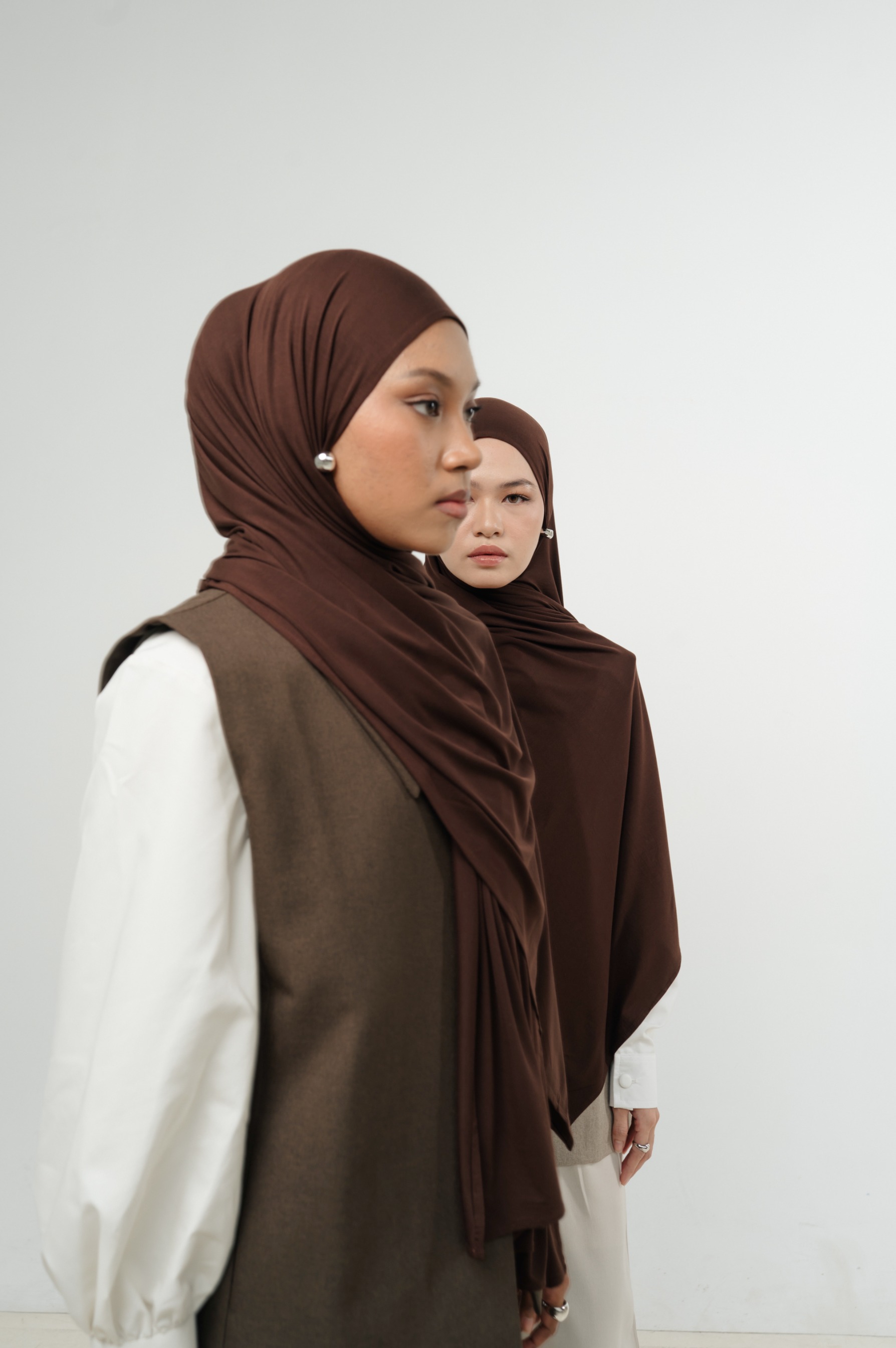 Zueda Instant Scarf Choco Mahogany | Pashmina Premium Bamboo
