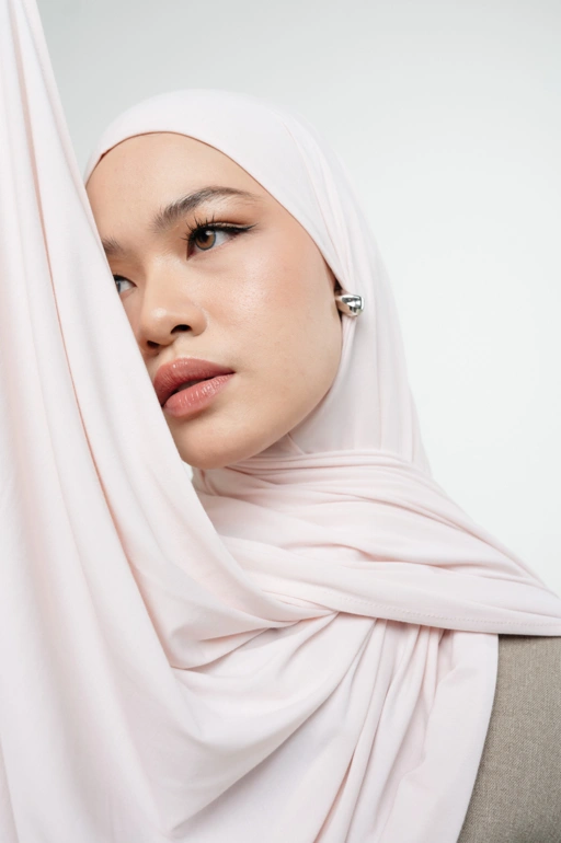 Image of Zueda Instant Scarf Baby Pink | Pashmina Premium Bamboo