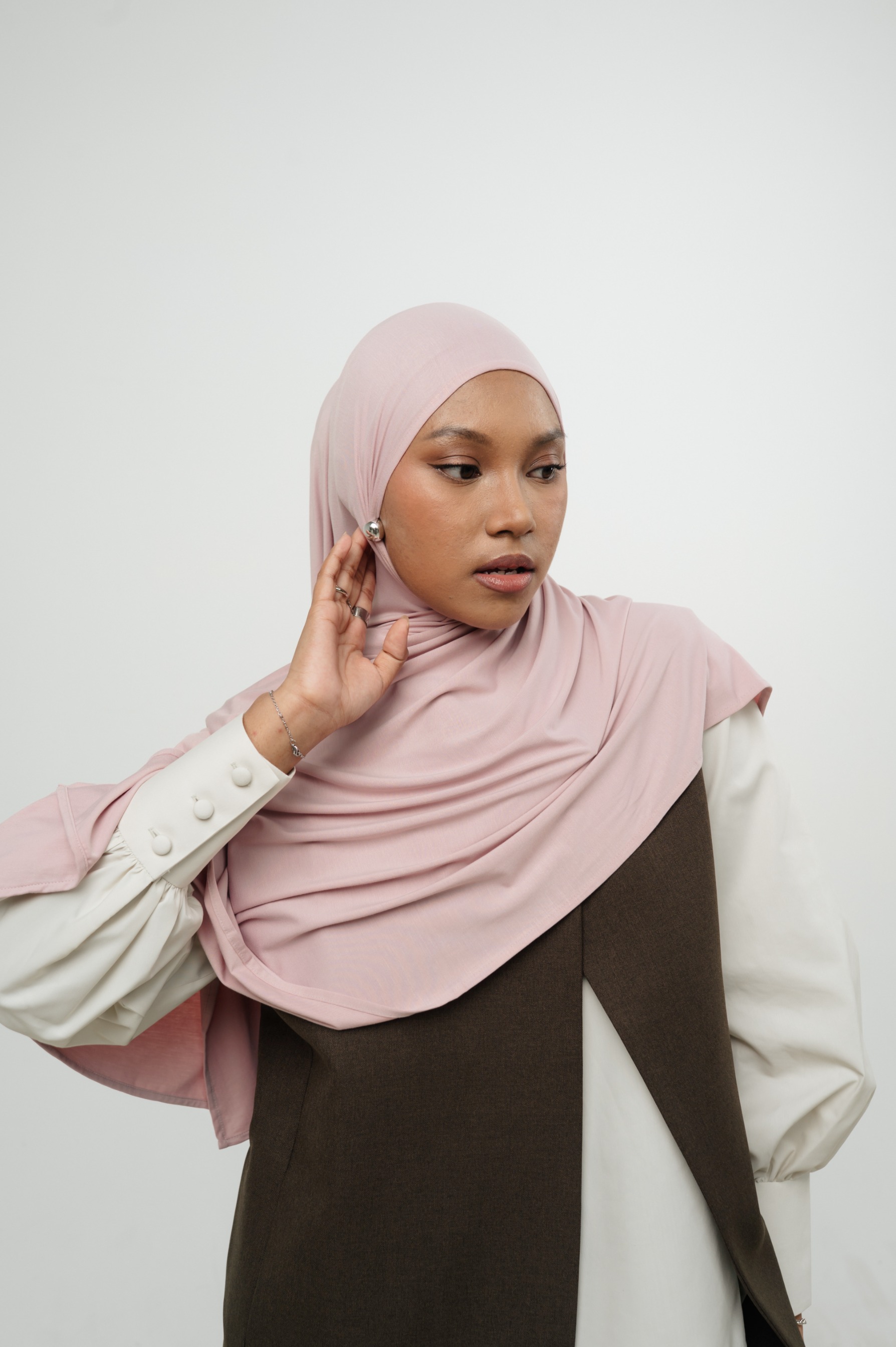 Zueda Instant Scarf Rose Pink | Pashmina Premium Bamboo