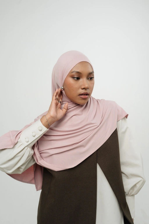Image of Zueda Instant Scarf Rose Pink | Pashmina Premium Bamboo