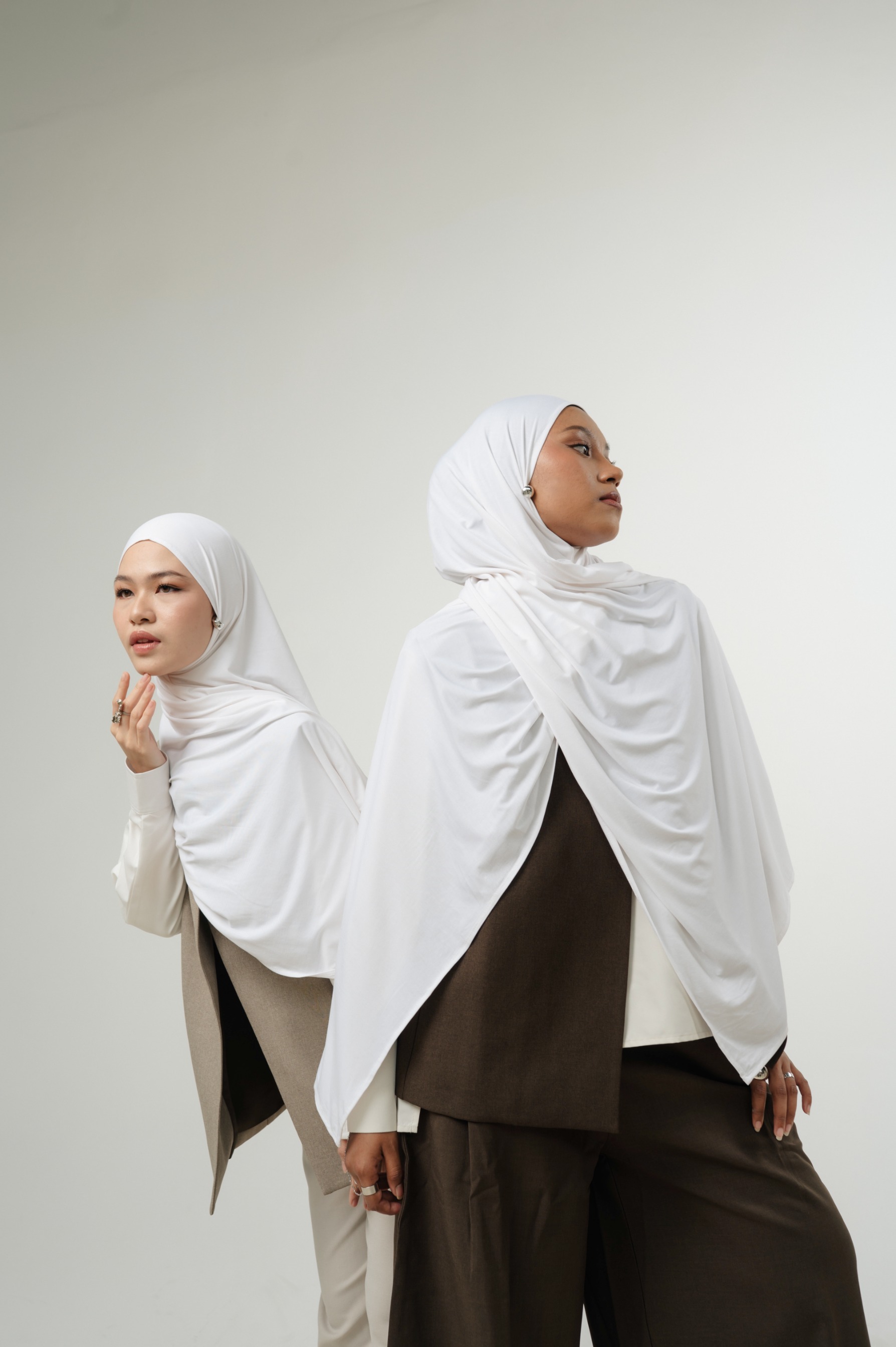 Zueda Instant Scarf White | Pashmina Premium Bamboo