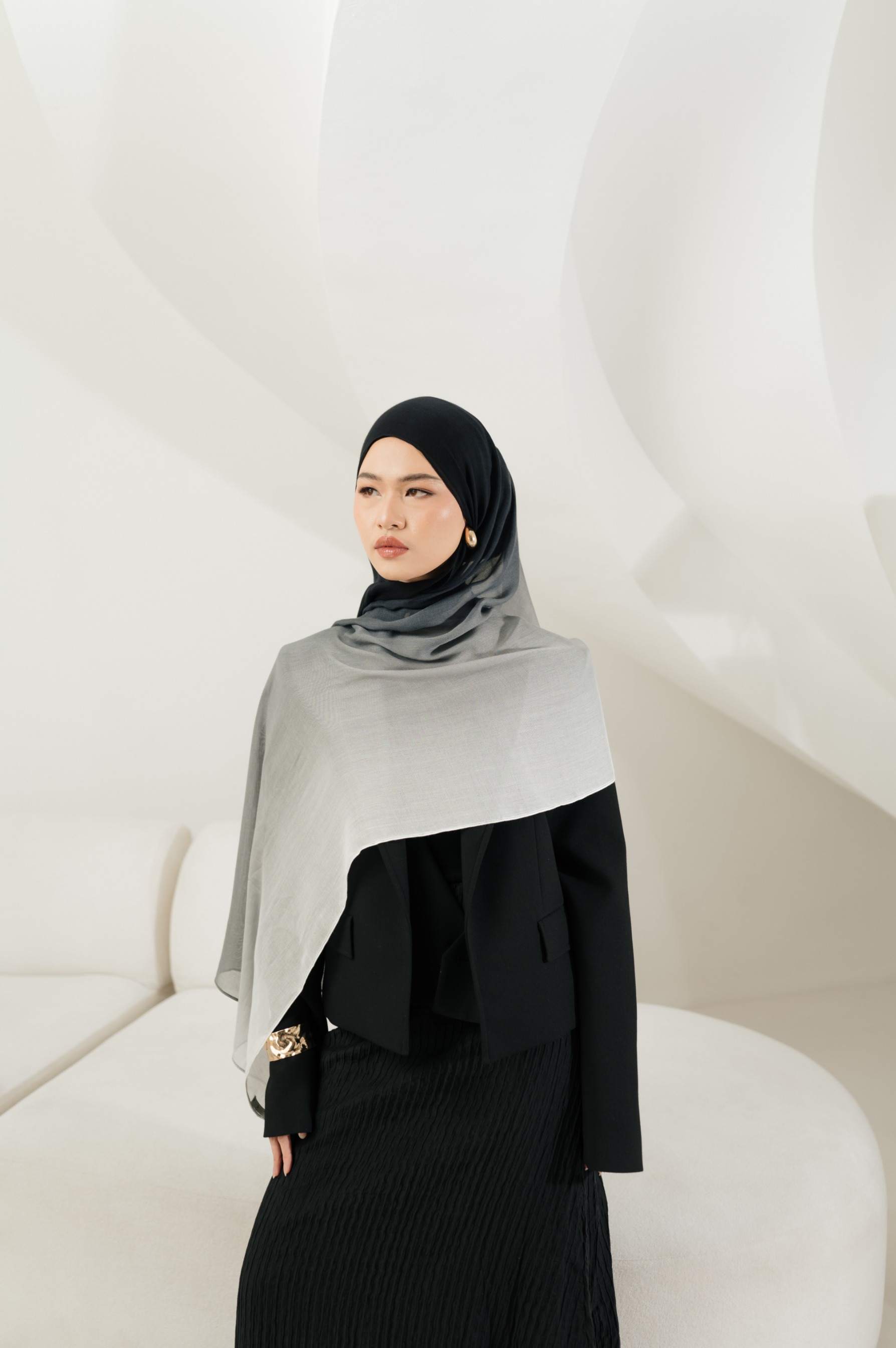 Omna Scarf Echo Dusk | Pashmina Printed Modals