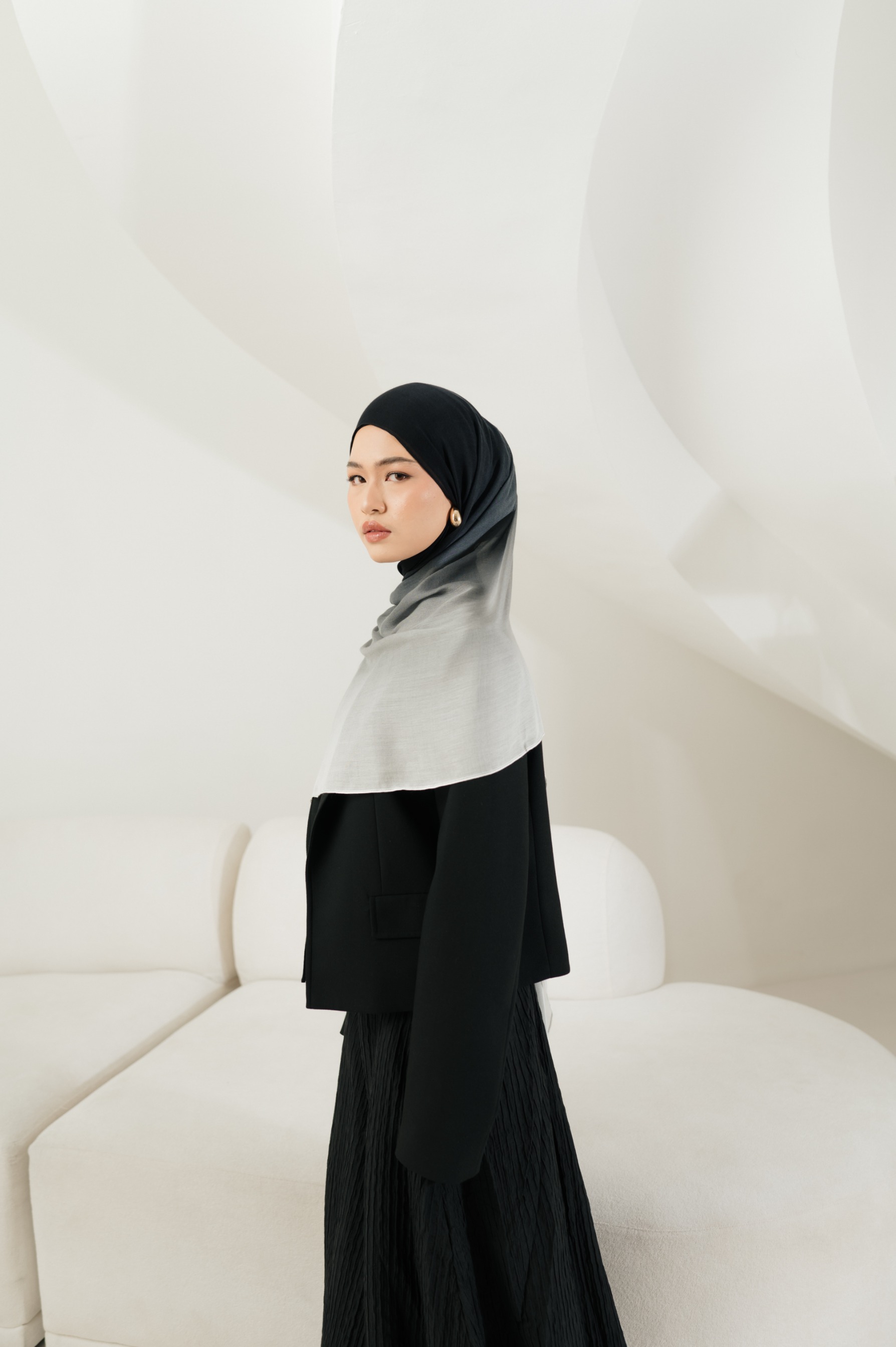 Omna Scarf Echo Dusk | Pashmina Printed Modals