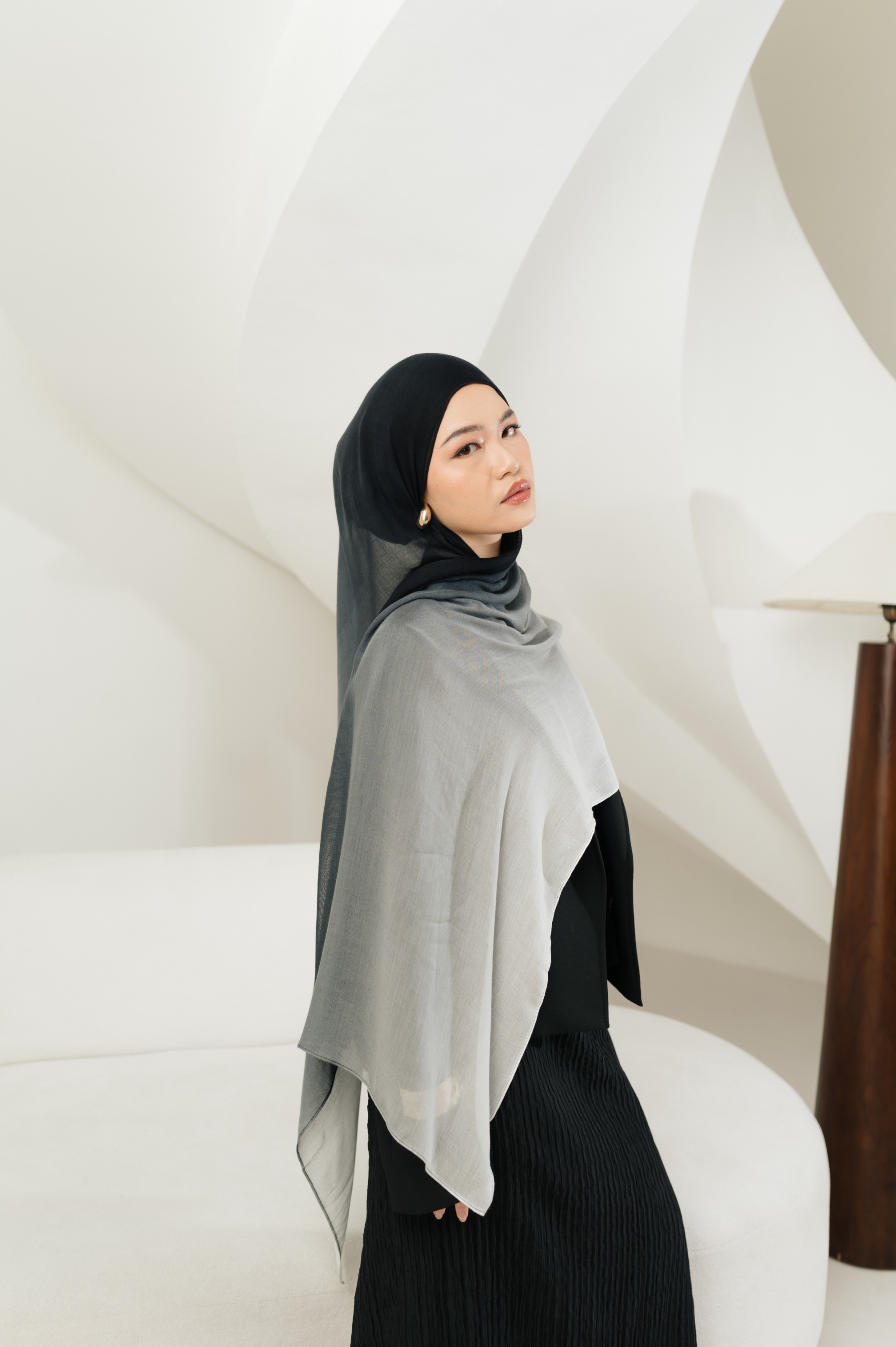 Omna Scarf Echo Dusk | Pashmina Printed Modals