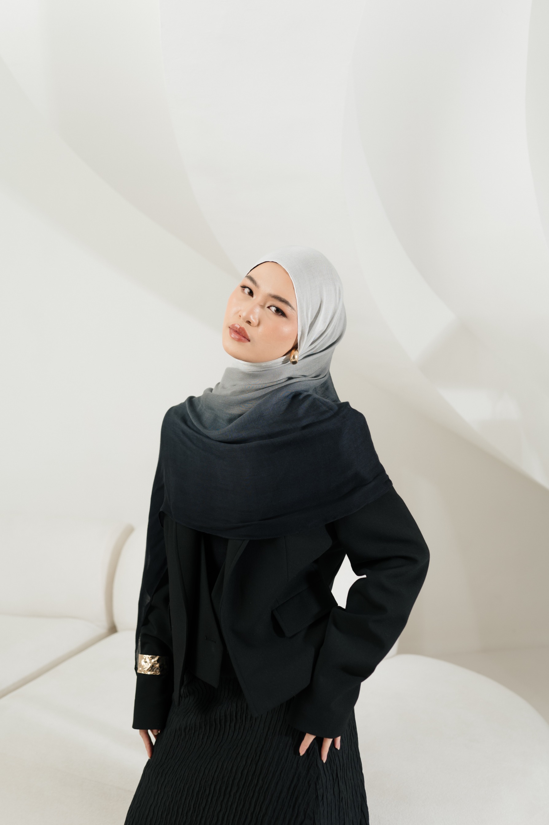 Omna Scarf Echo Dusk | Pashmina Printed Modals