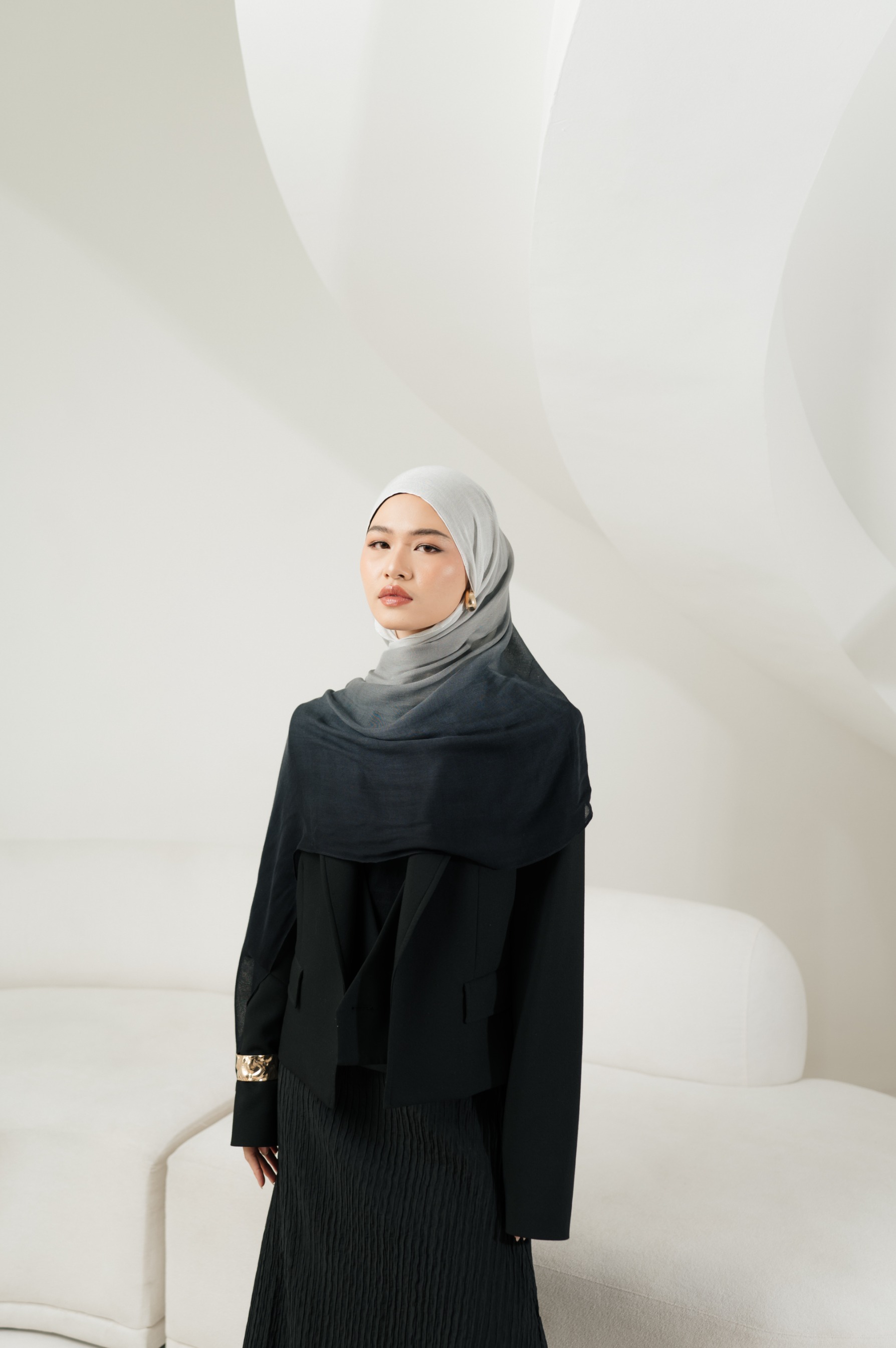 Omna Scarf Echo Dusk | Pashmina Printed Modals