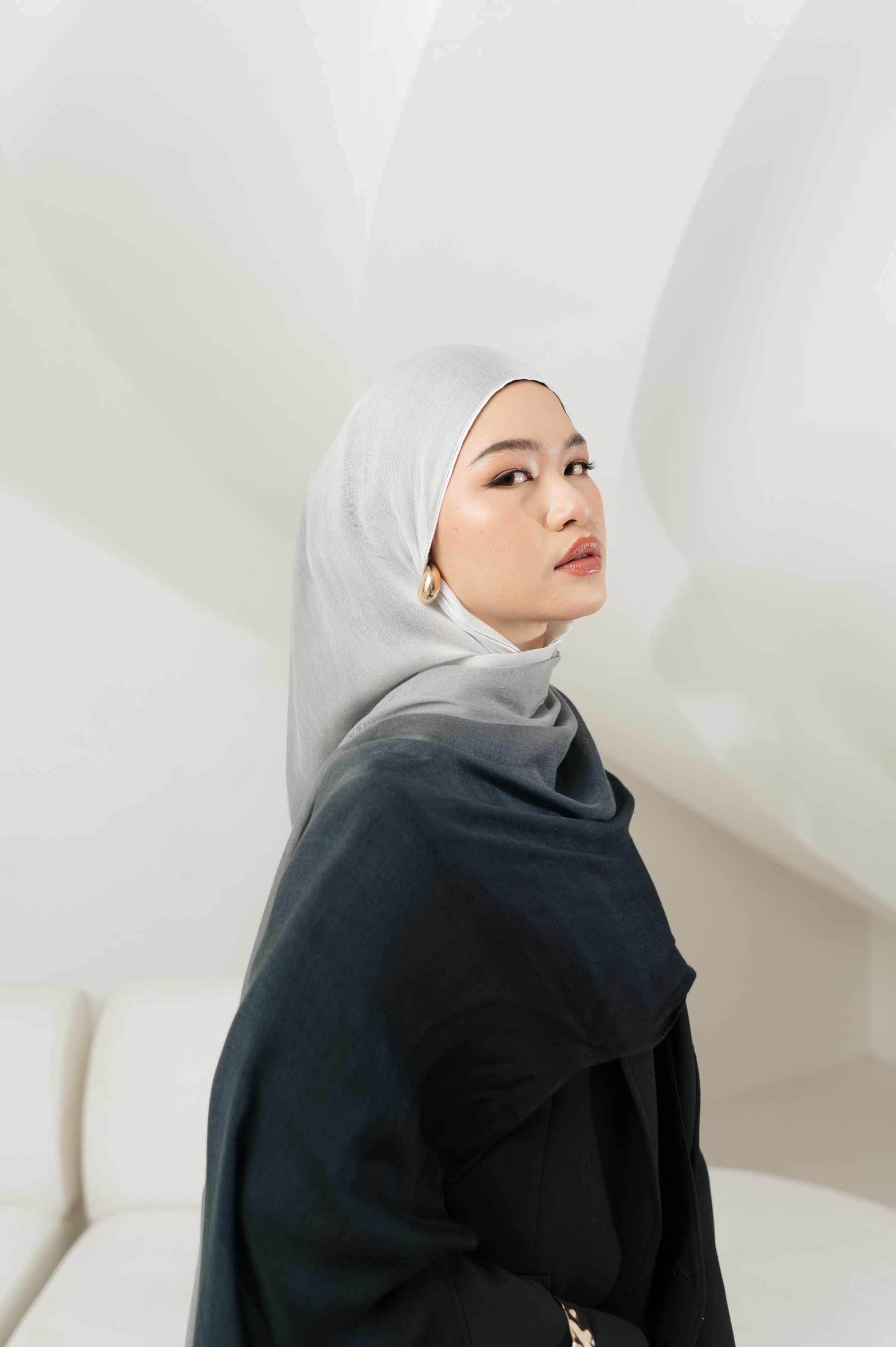 Omna Scarf Echo Dusk | Pashmina Printed Modals