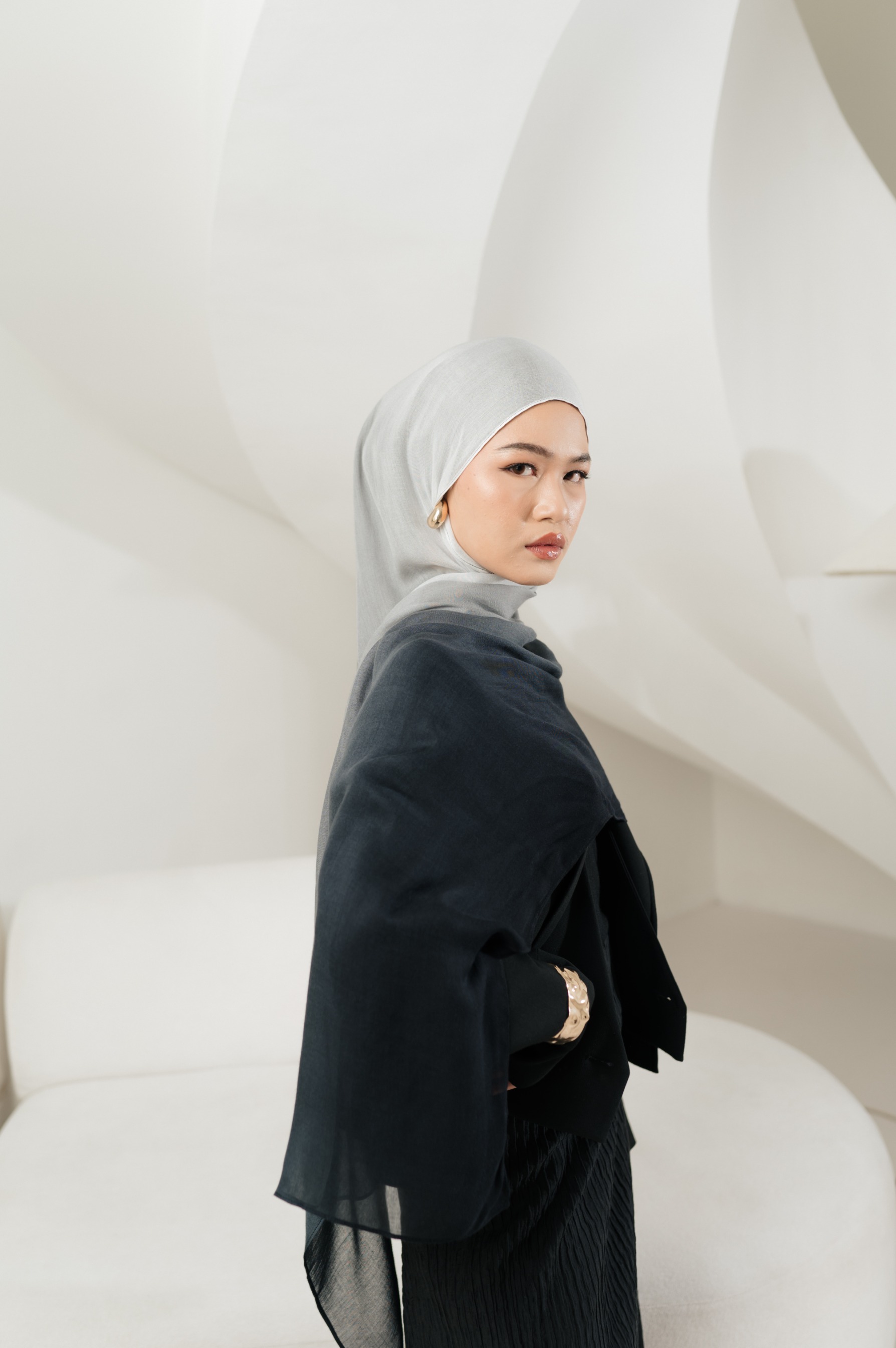 Omna Scarf Echo Dusk | Pashmina Printed Modals