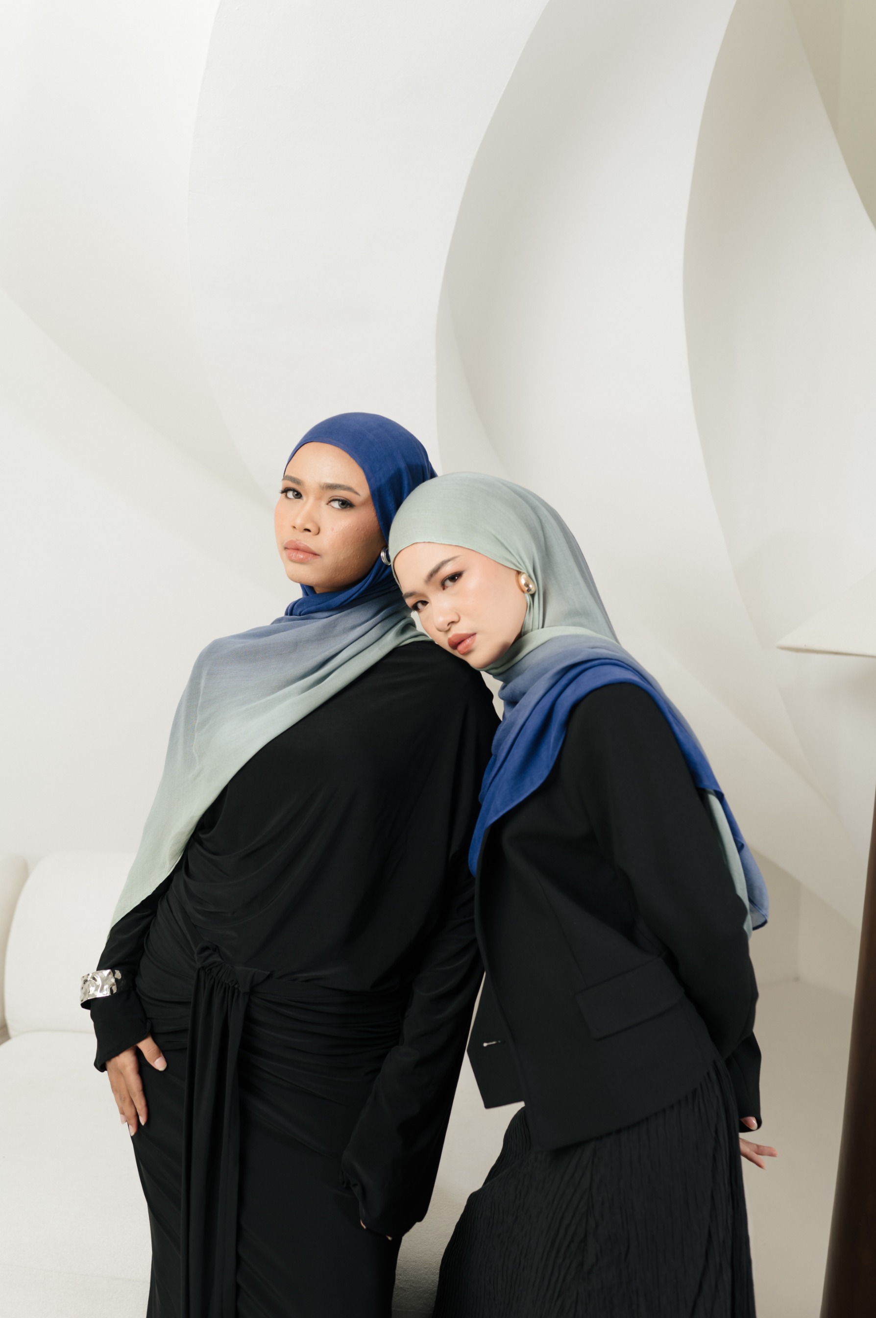 Omna Scarf Moon River | Pashmina Printed Modals