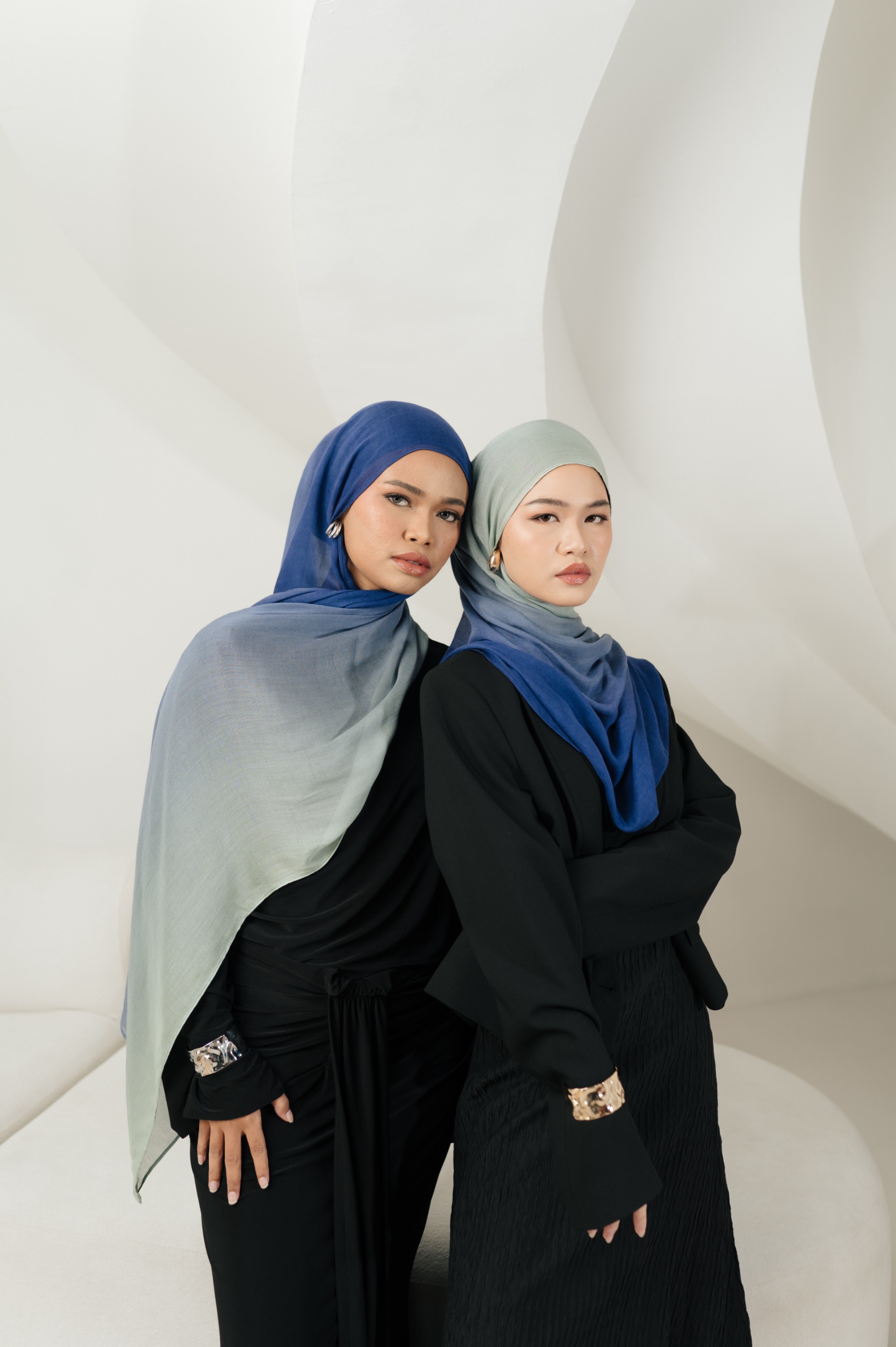 Omna Scarf Moon River | Pashmina Printed Modals