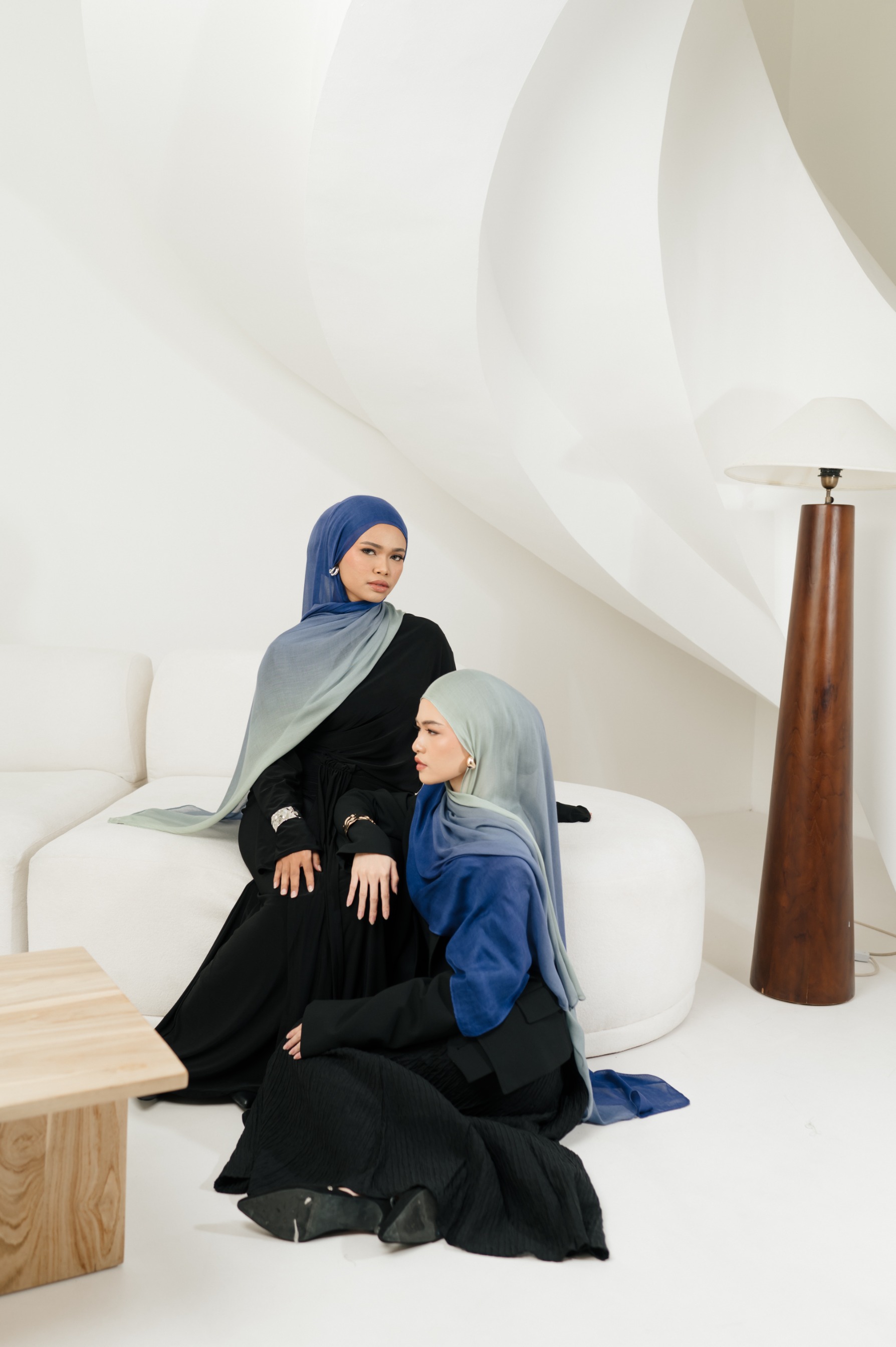 Omna Scarf Moon River | Pashmina Printed Modals