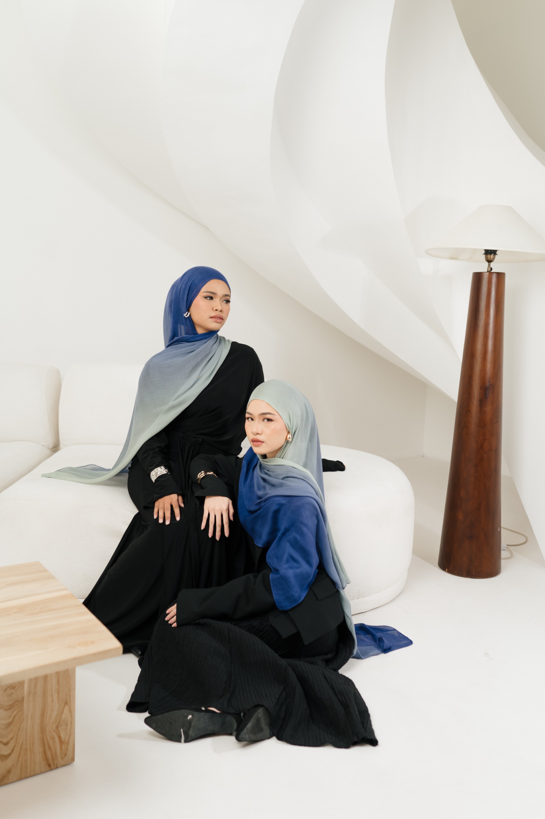 Omna Scarf Moon River | Pashmina Printed Modals