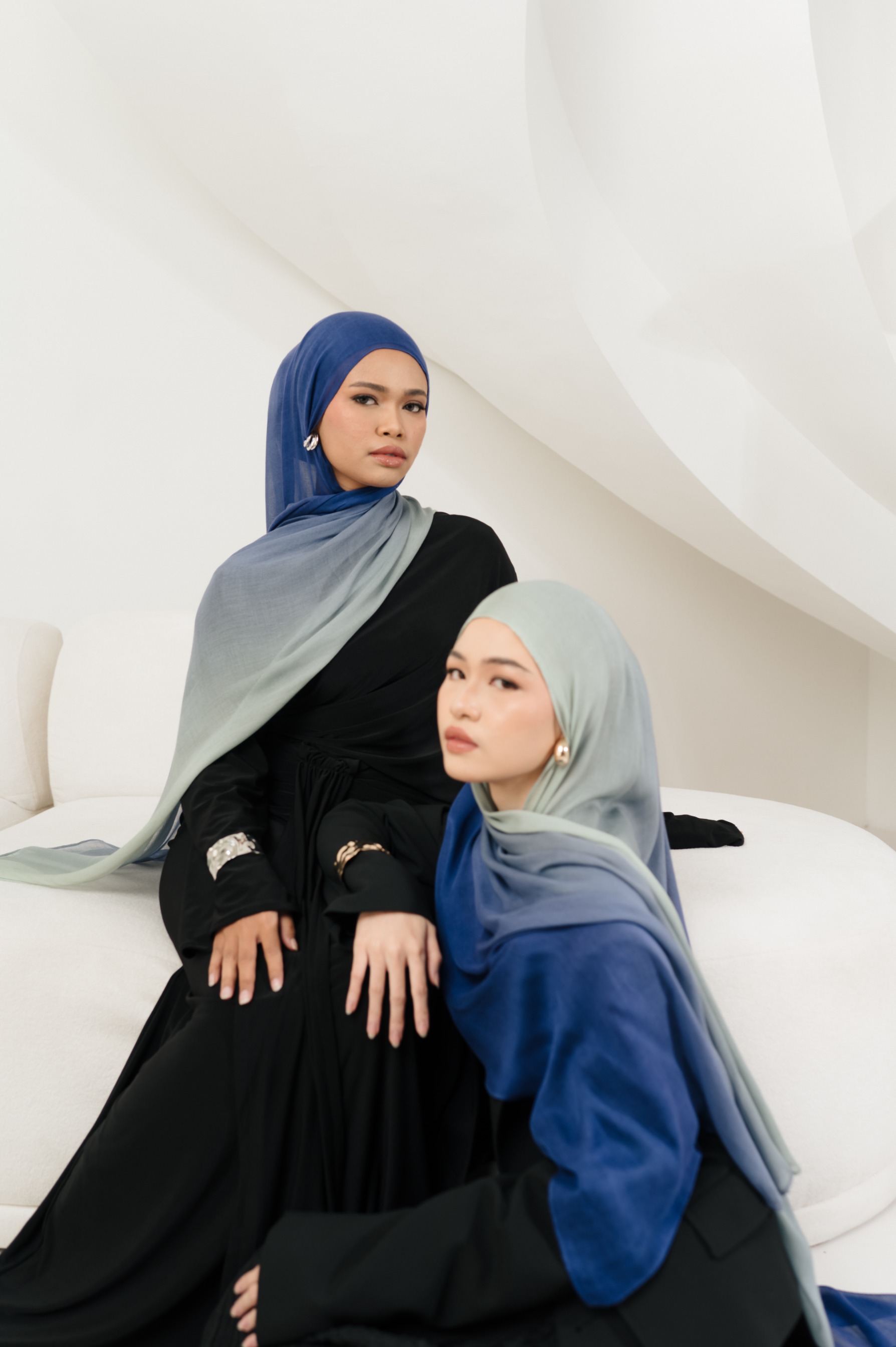 Omna Scarf Moon River | Pashmina Printed Modals